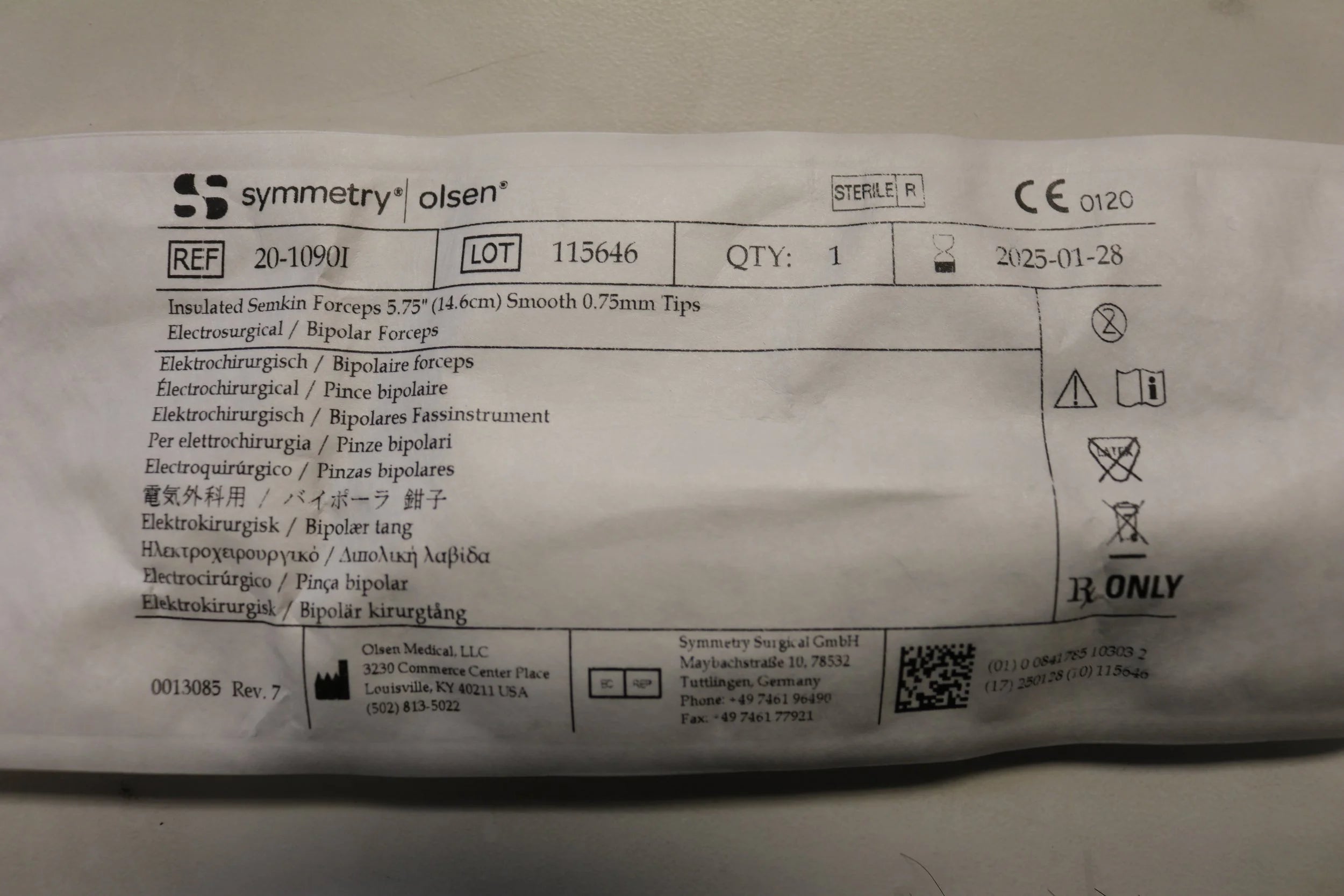 Symmetry Surgical | 20-1090i | Olsen Insulated Semkin Forceps