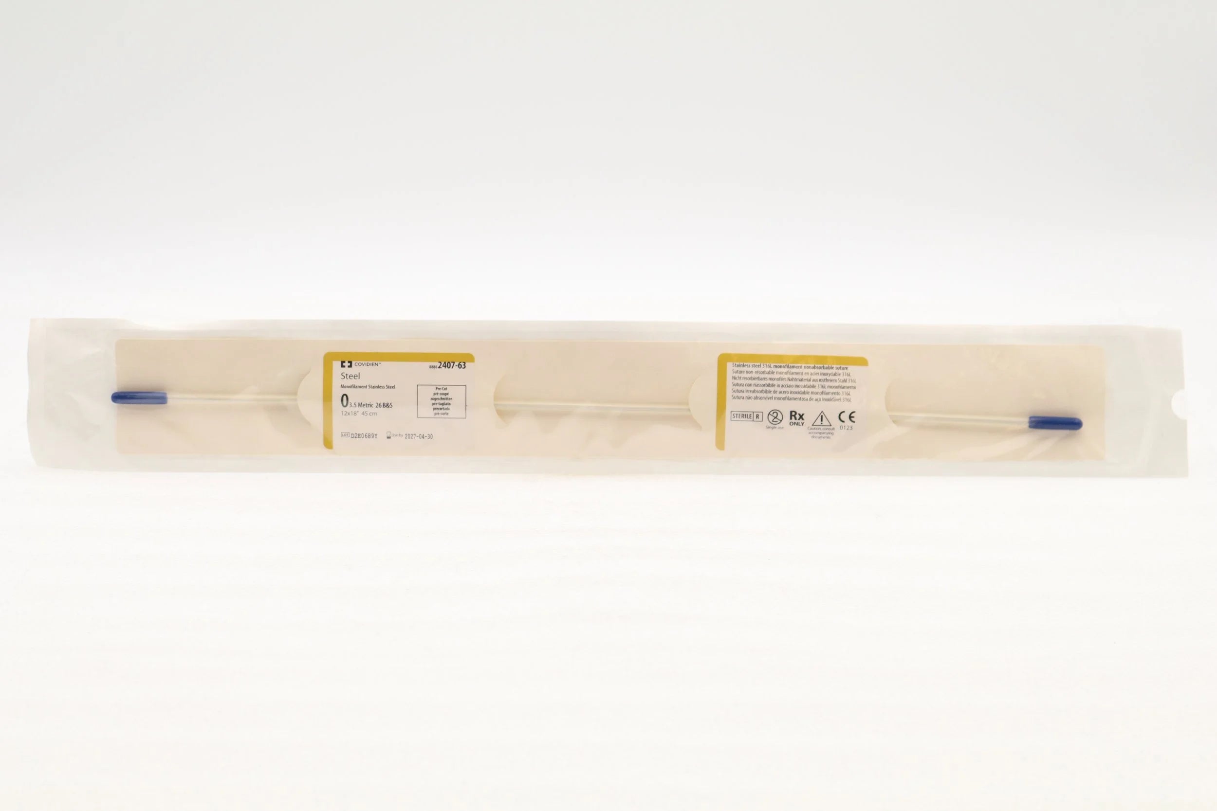 Covidien | 8886240763 | Suture, Pre-Cut, Size 0, 12x18", No Needle 88862407-63