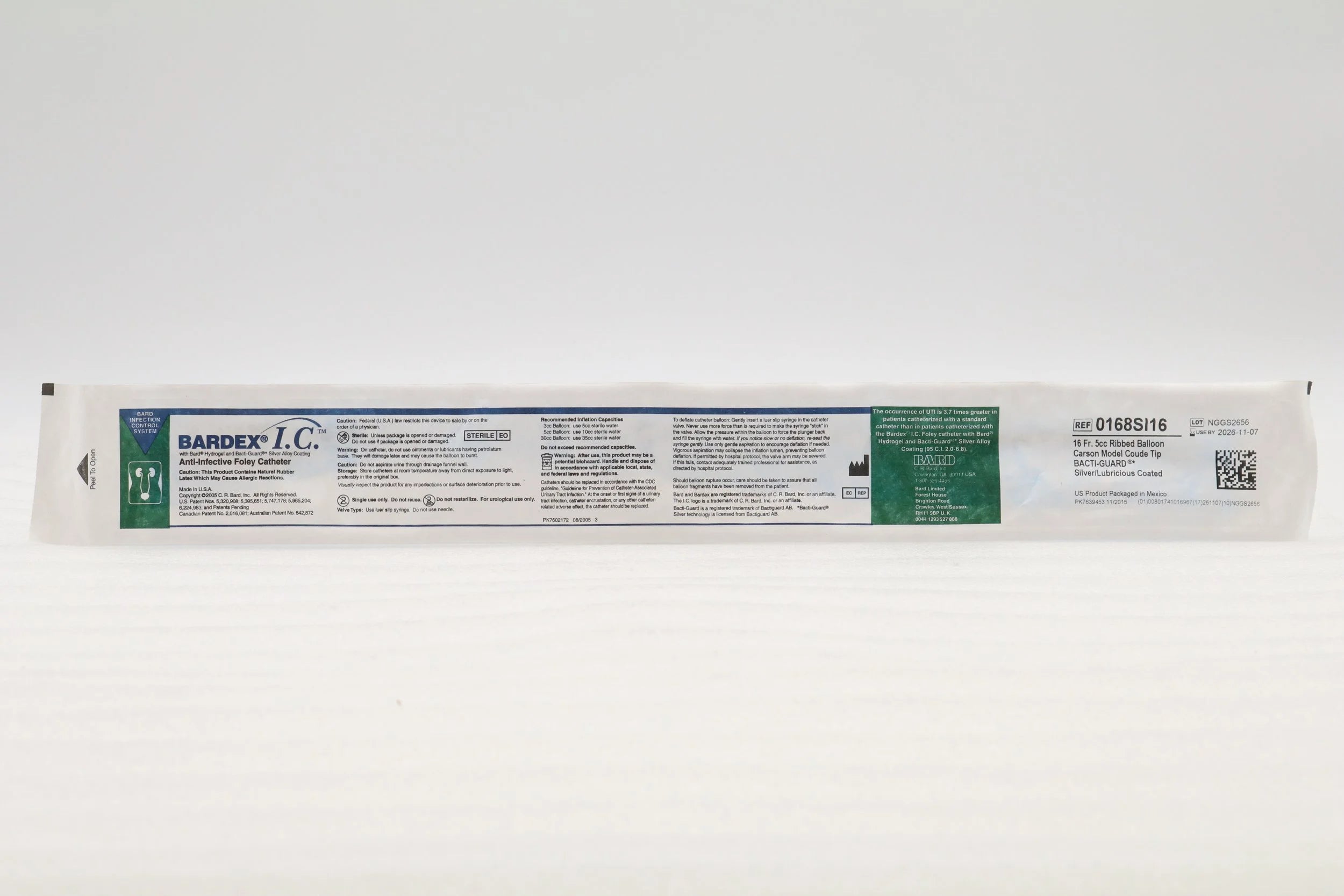 Bard | 0168SI16 | 2-Way Infection Control Specialty Foley Catheters - CATHETER, FOLEY, COUDE, 2WAY, 16FR, 5ML
