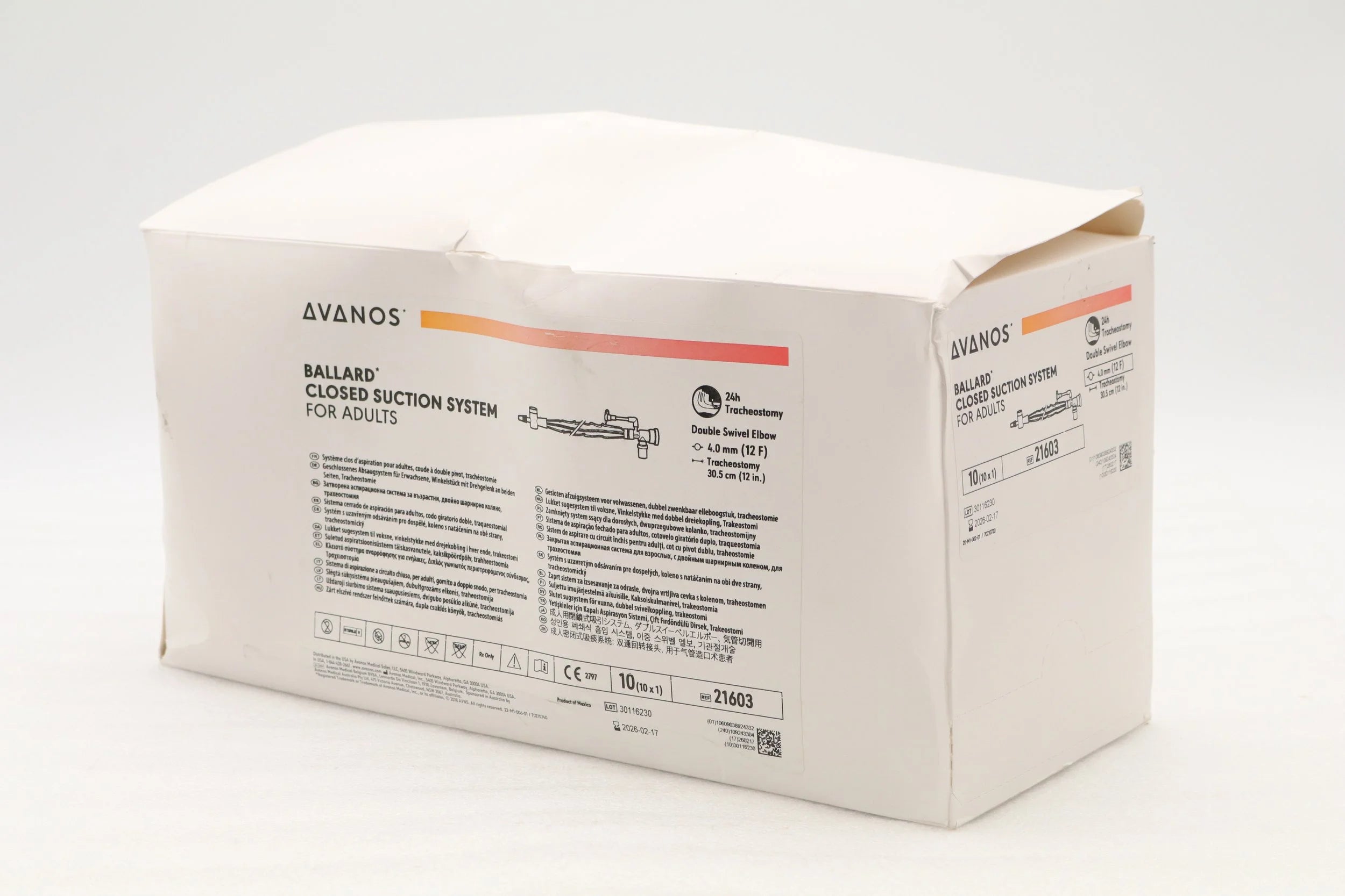 Avanos Medical | 21603 | Ballard Trach Care Tracheostomy Elbow Double Swivel Ballard Trach Care