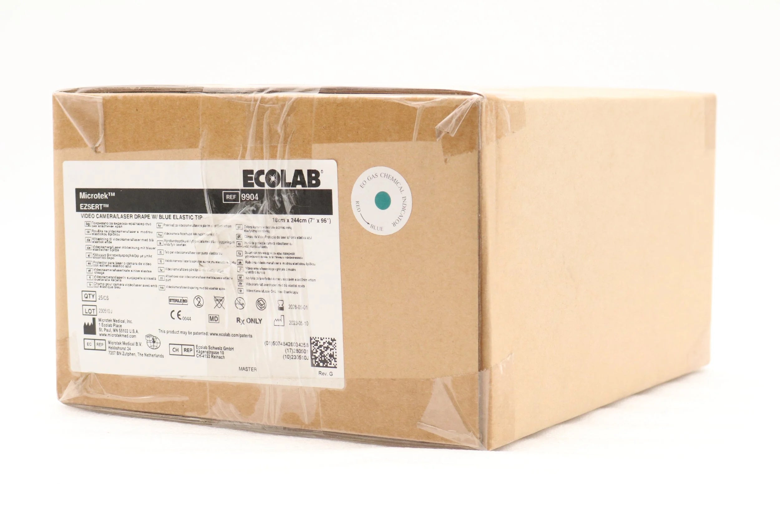 Ecolab | 9904 | Microtek Camera and Laser Drapes EZSert Laser Video Camera Drape, 7" x 96"