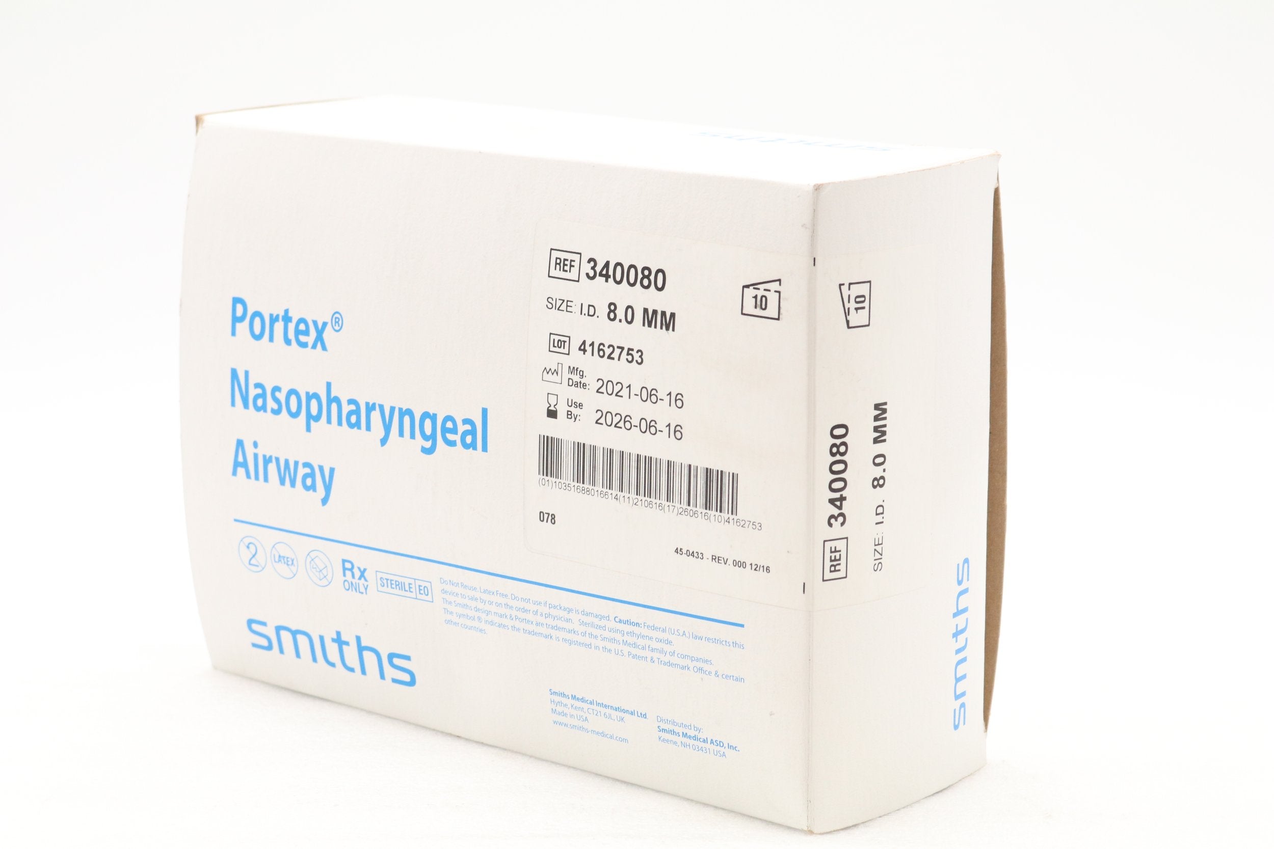 Smiths Medical | 340080 | Portex Nasopharyngeal Airway 8.0mm