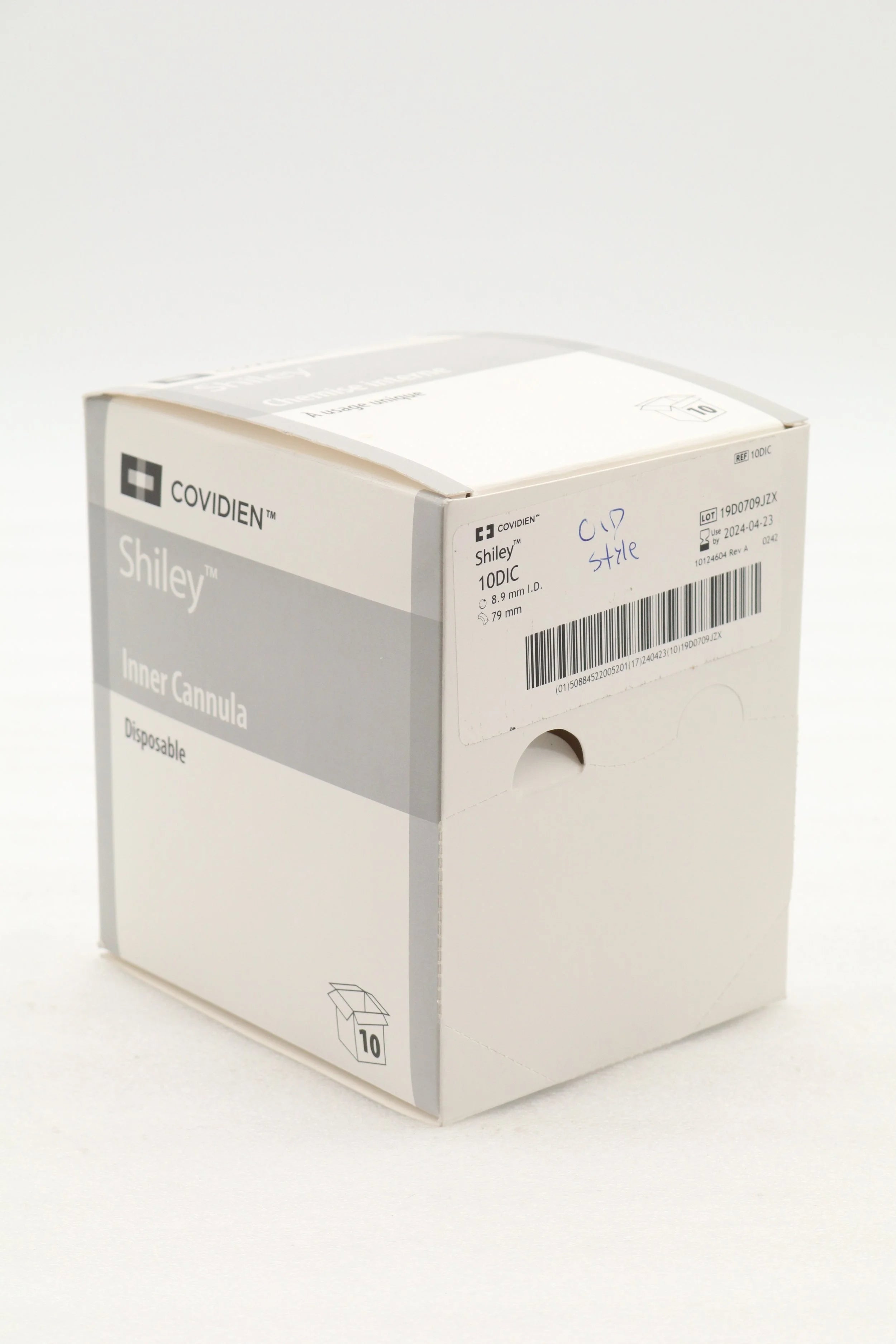 Covidien | 10DIC | CANNULA, INNER, SHILEY, SIZE 10, DISP
