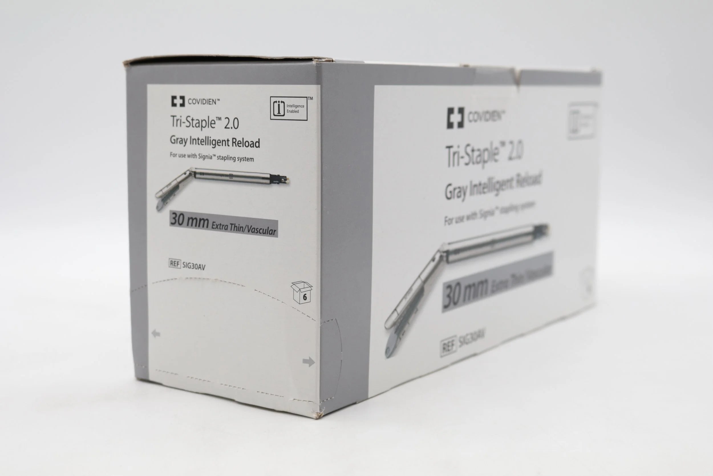 Covidien | SIG30AV | Tri-Staple 2.0 Gray Intelligent Reload 30mm Extra Thin/Vascular for use with Signia stapling system