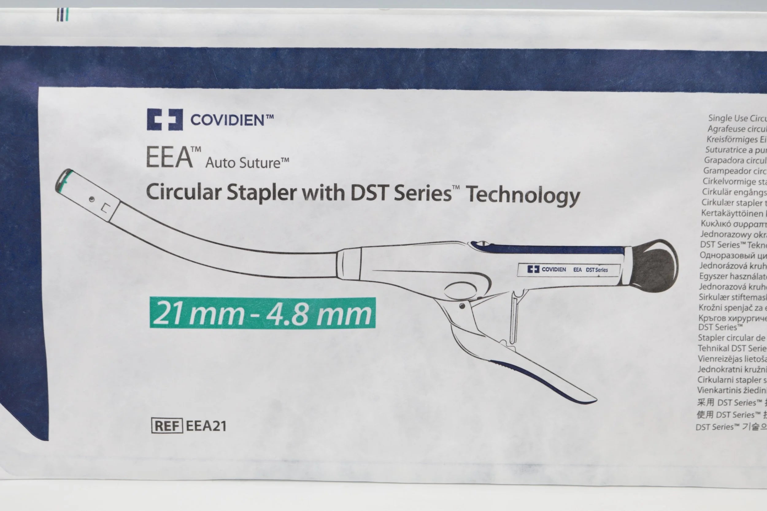 Covidien | EEA21 | EEA Auto Suture Single Use Circular Stapler with DST Series Technology 21mm-4.8mm