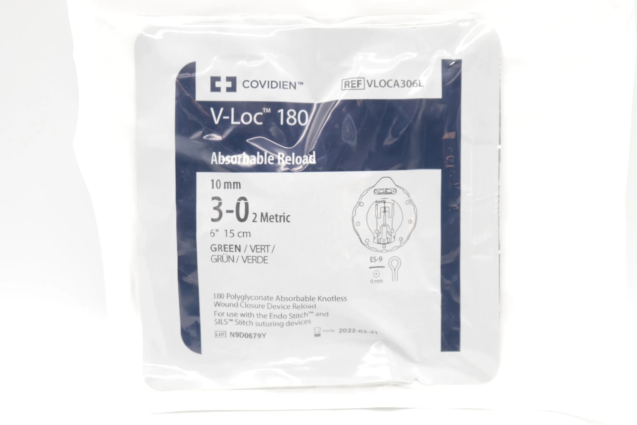 Covidien | VLOCA306L | V-Loc 180 Polyglyconate Absorbable Knotless Wound Closure Device Reload