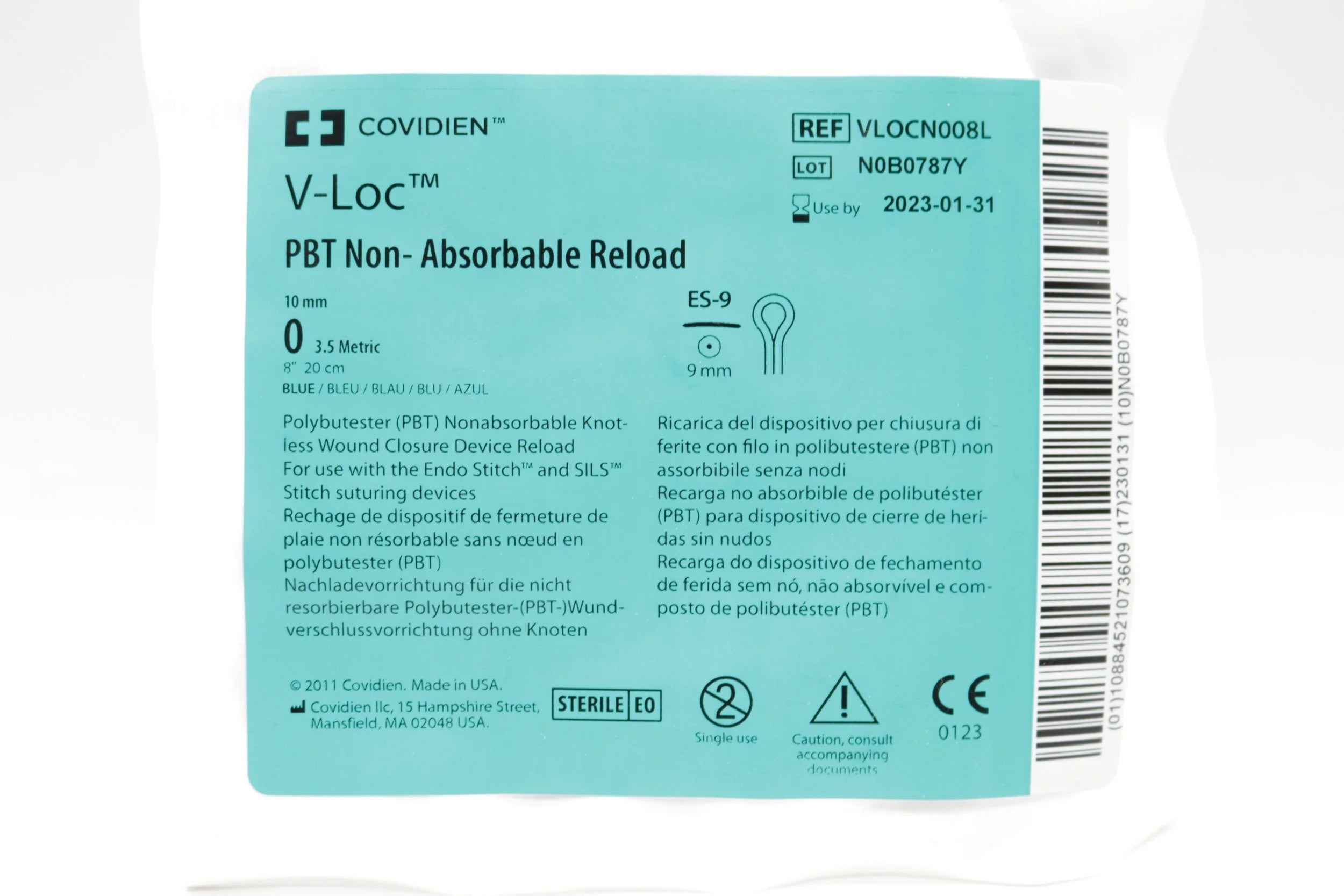 Covidien | VLOCN008L | V-Loc PBT Non-Absorbable Knotless Wound Closure Device Reload