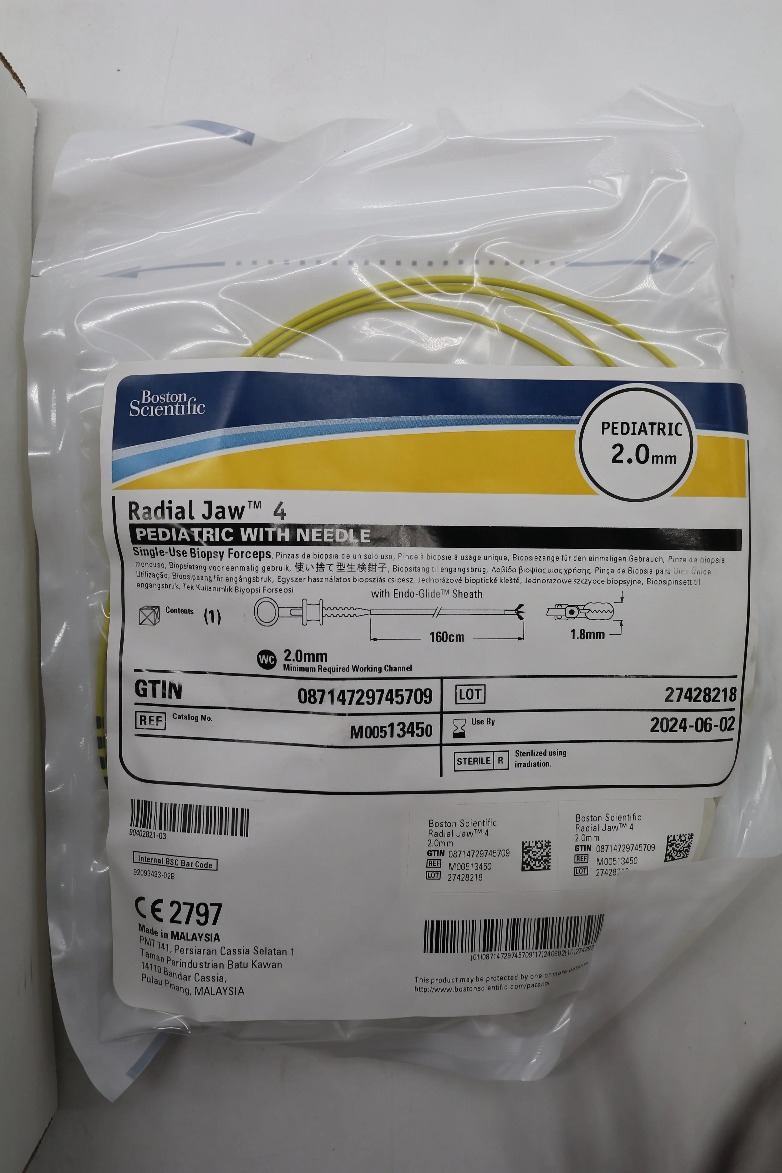 Boston Scientific | 1345 | M00513453 Radial Jaw Pediatric 2.0mm 160cm x 1.8mm