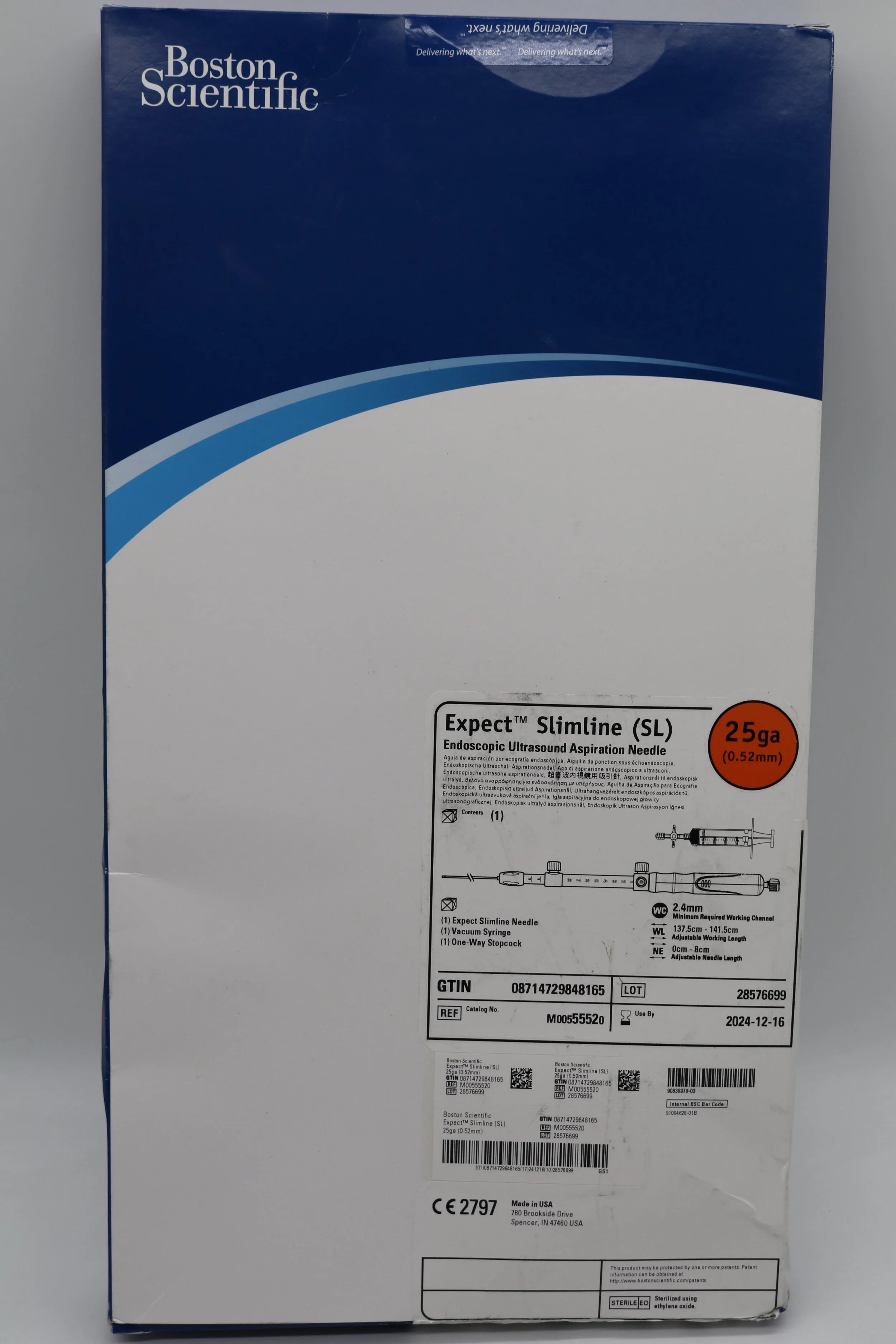 Boston Scientific | 5552 | M00555520 Expect Slimline 25GA(0.52mm) Endoscopic Ultrasound Aspiration Needle