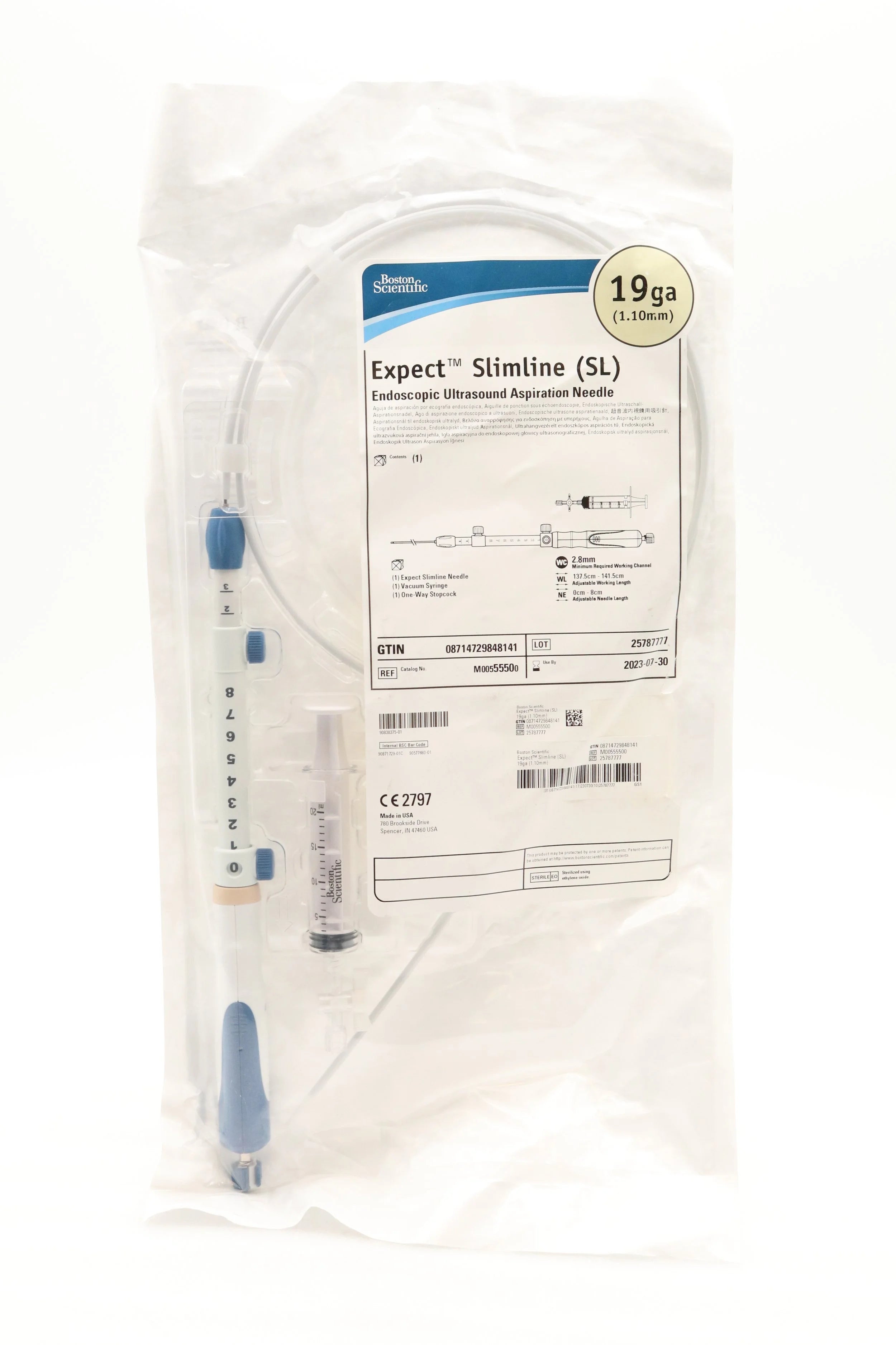Boston Scientific | 5550 | M00555500 Expect Slimline (SL) Endoscopic Ultrasound Aspiration Needle 19ga