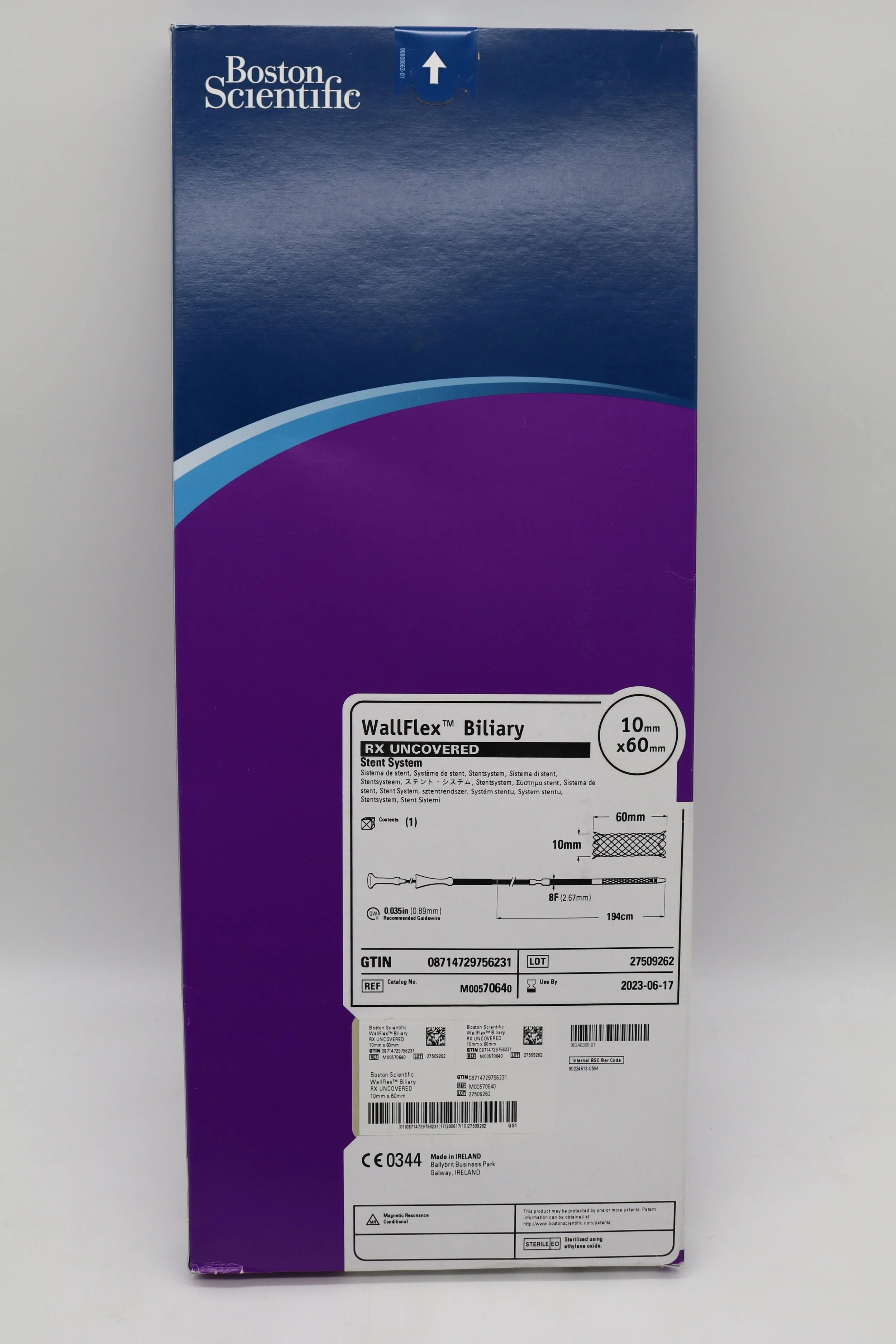 Boston Scientific | M00570640 | WallFlex Biliary RX Uncovered Stent System 10mm x 60mm