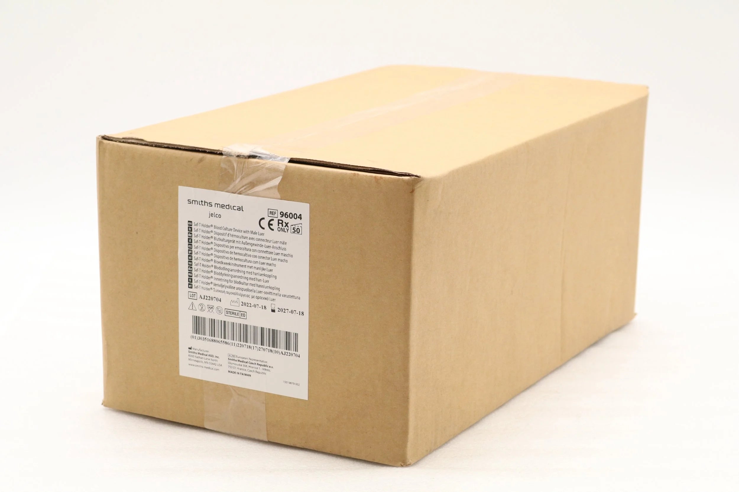 Smiths Medical | 96004 | Saf-T Holder Blood Culture Device with Male Luer Adapter