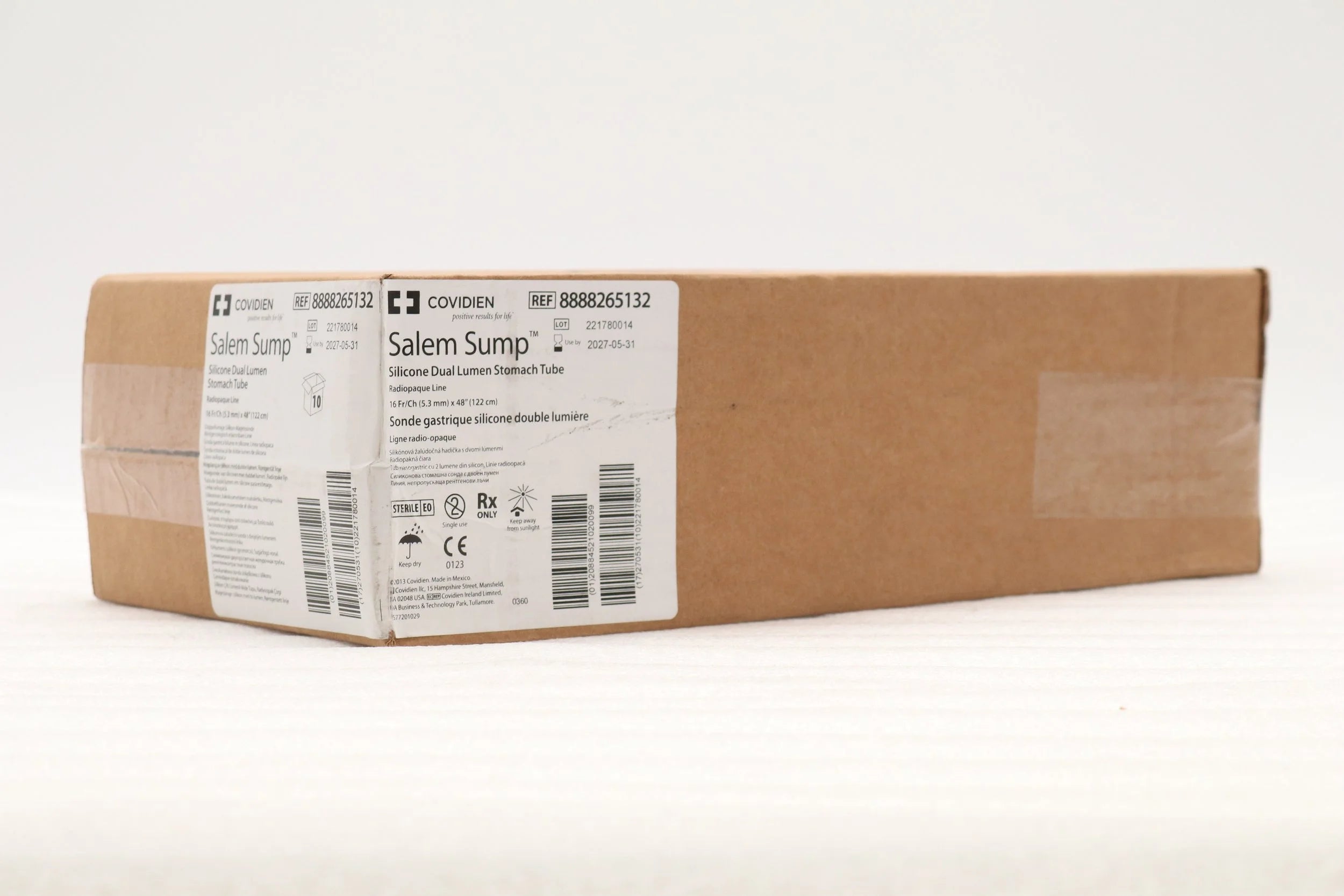 Covidien | 8888265132 | TUBE, SUMP, SALEM, DUAL-LUMEN, SILICONE, 16FR/CH, 48"