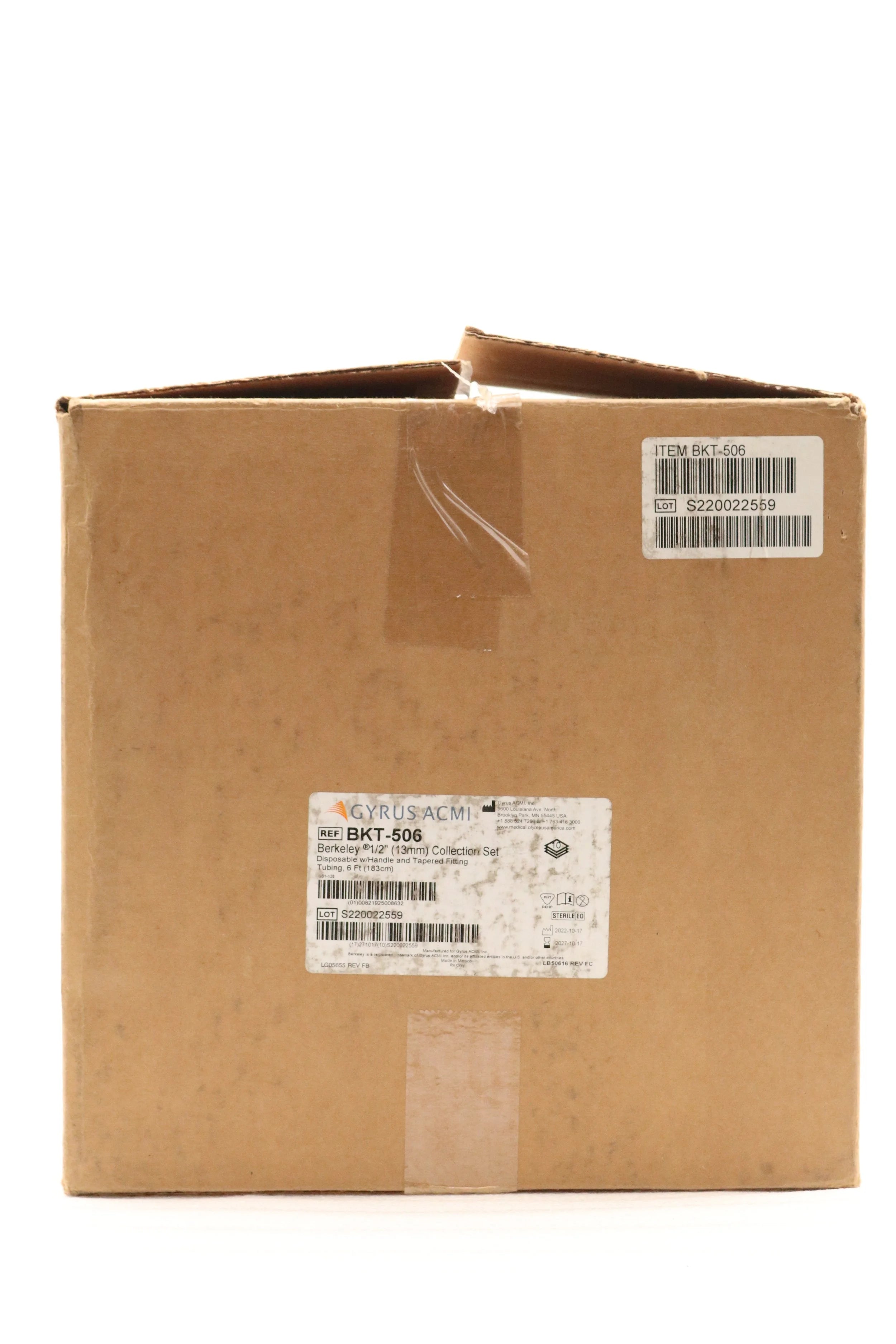 Gyrus ACMI | BKT-506 | BERKELEY 1/2" (13MM) COLLECTION SET, DISPOSABLE W/HANDLE AND TAPERED FITTING TUBING, 6FT (183CM)