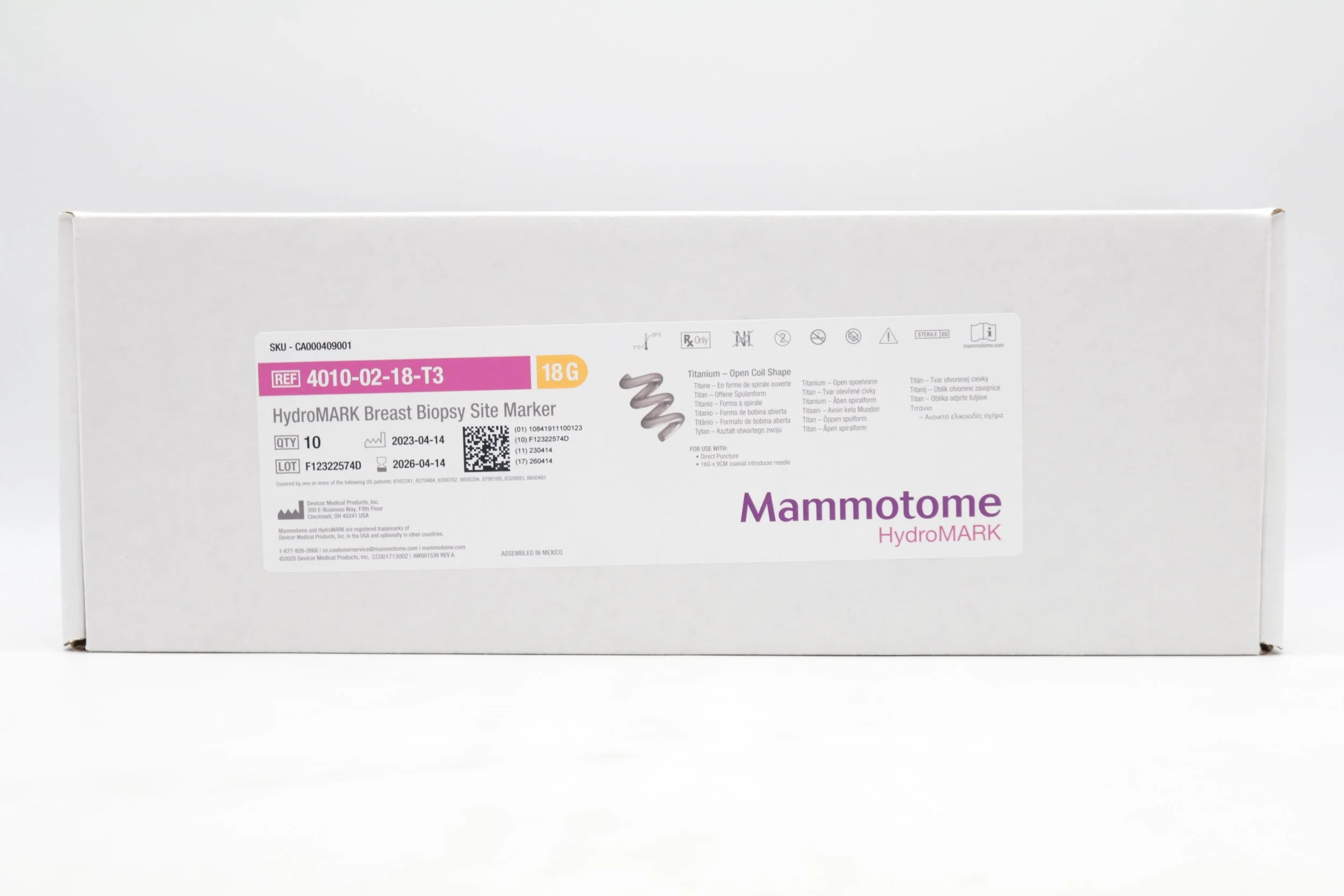 Devicor Medical Products | 4010-02-18-T3 | Mammotome HydroMARK Breast Biopsy Marker