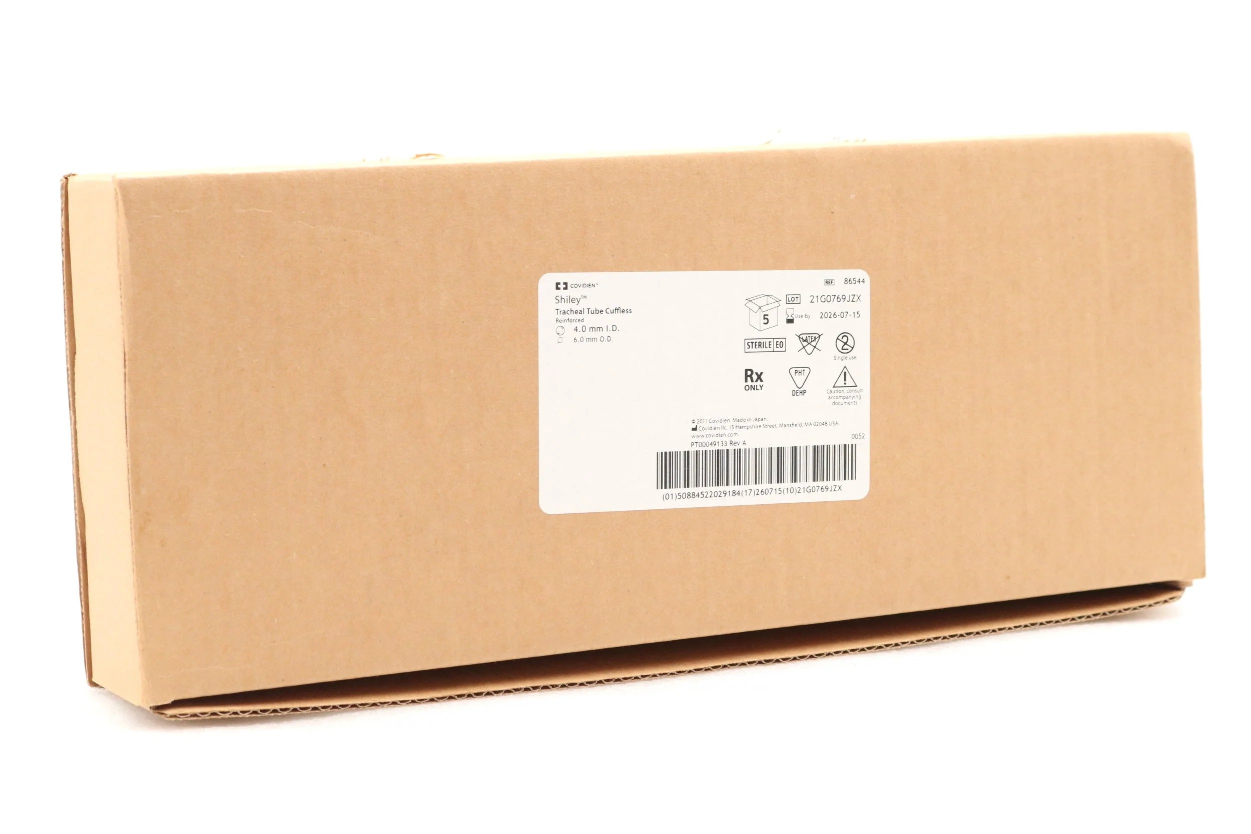 Covidien | 86544 | TUBE, ENDOTRACH, UNCUFF, MAGILL, 4.0 MM