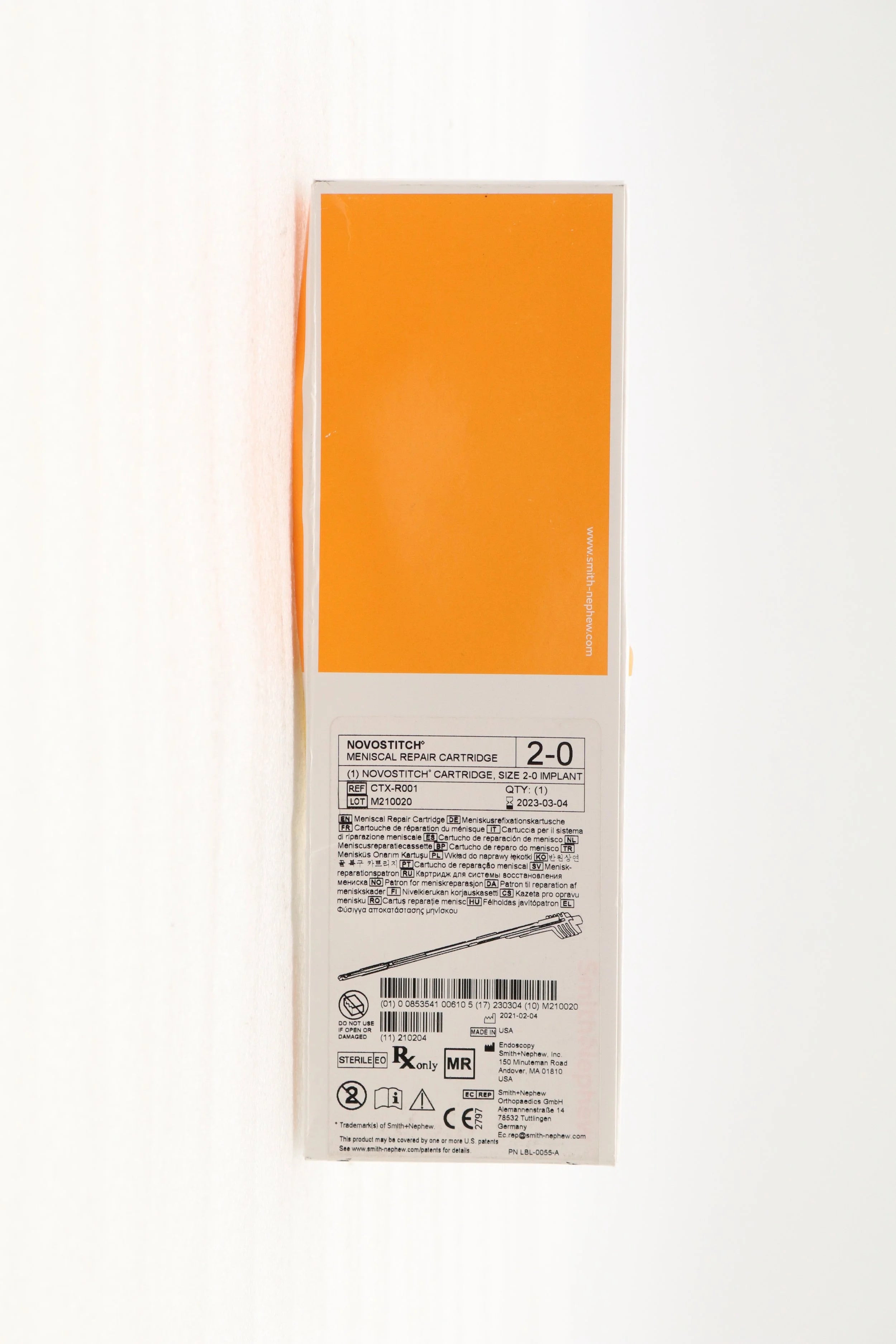 Smith & Nephew | CTX-R001 | Novostitch Meniscal Repair Cartridge 2-0