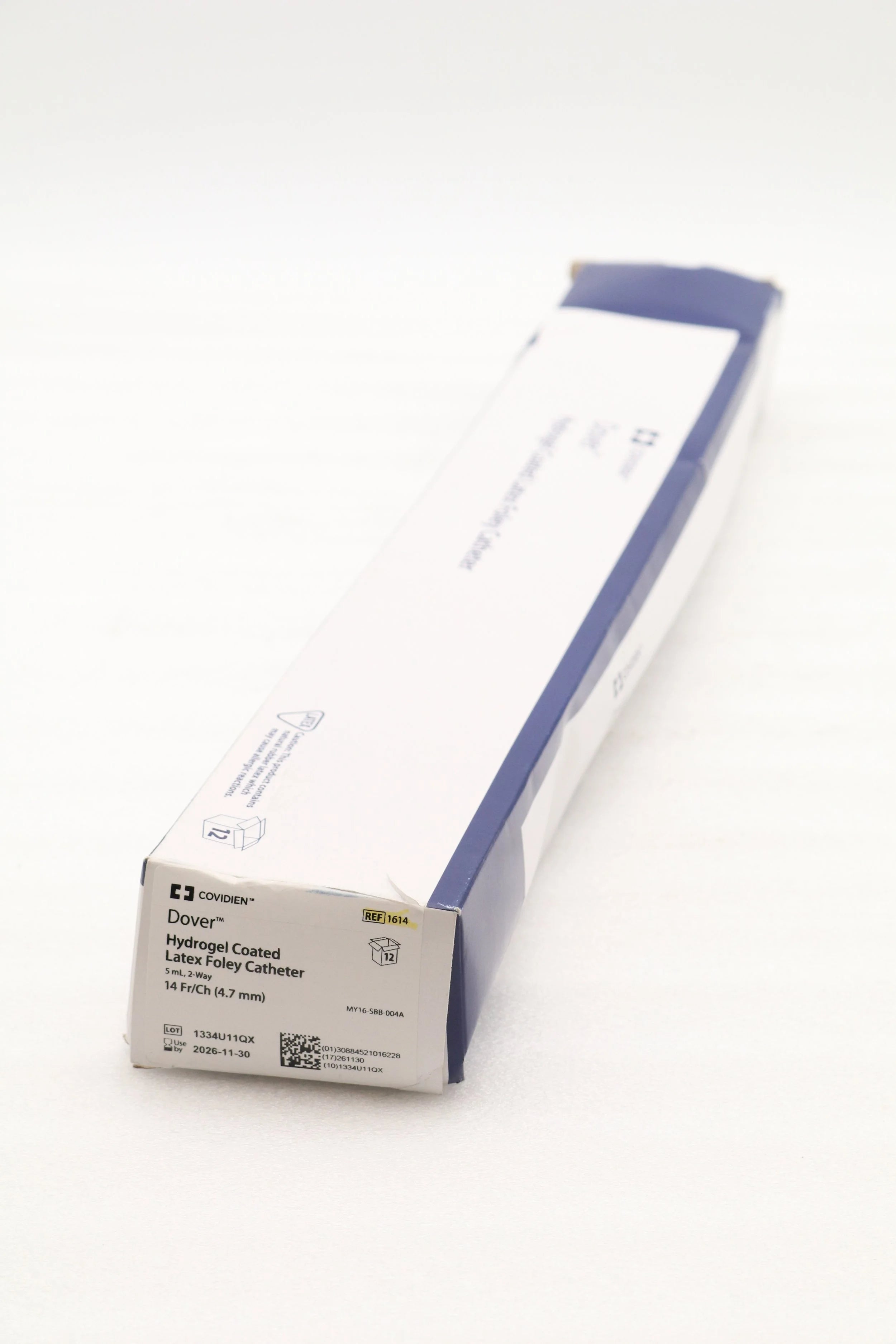 Covidien | 1614 | Dover Hydrogel Coated Latex Foley Catheter, 5 mL, 2-Way, 14 Fr (4.7 mm)
