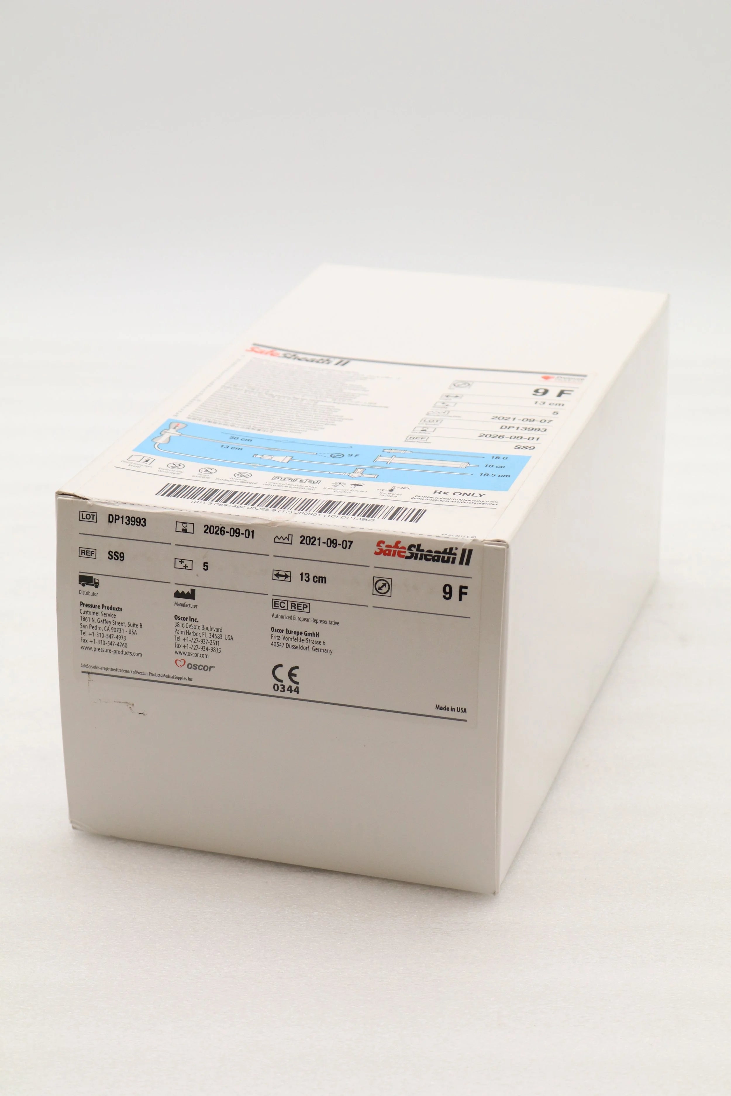Oscor | SS9 | SAFESHEATH II Introducer System 9F x 13cm