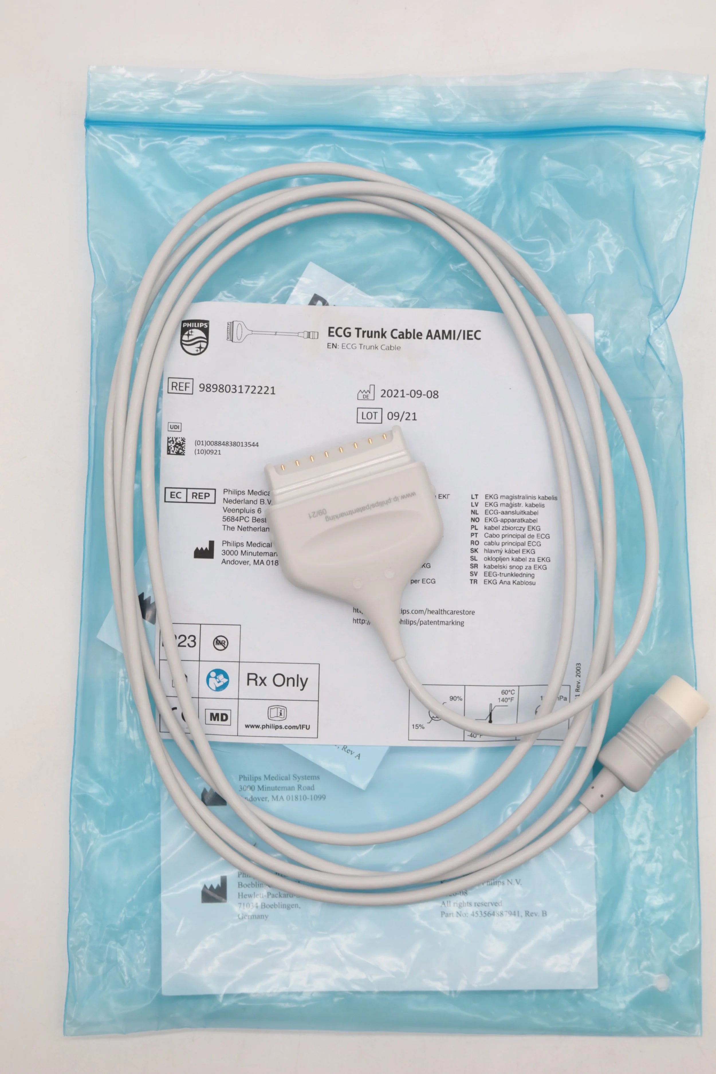 Philips | 989803172221 | ECG Trunk Cable AAMI/IEC