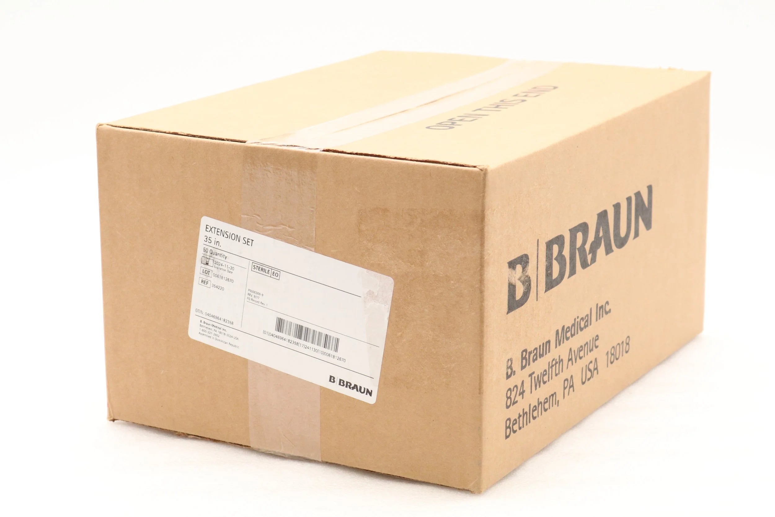 B Braun | 354220 | Extension Set with Female Luer Lock Connector 35inch 5.5mL