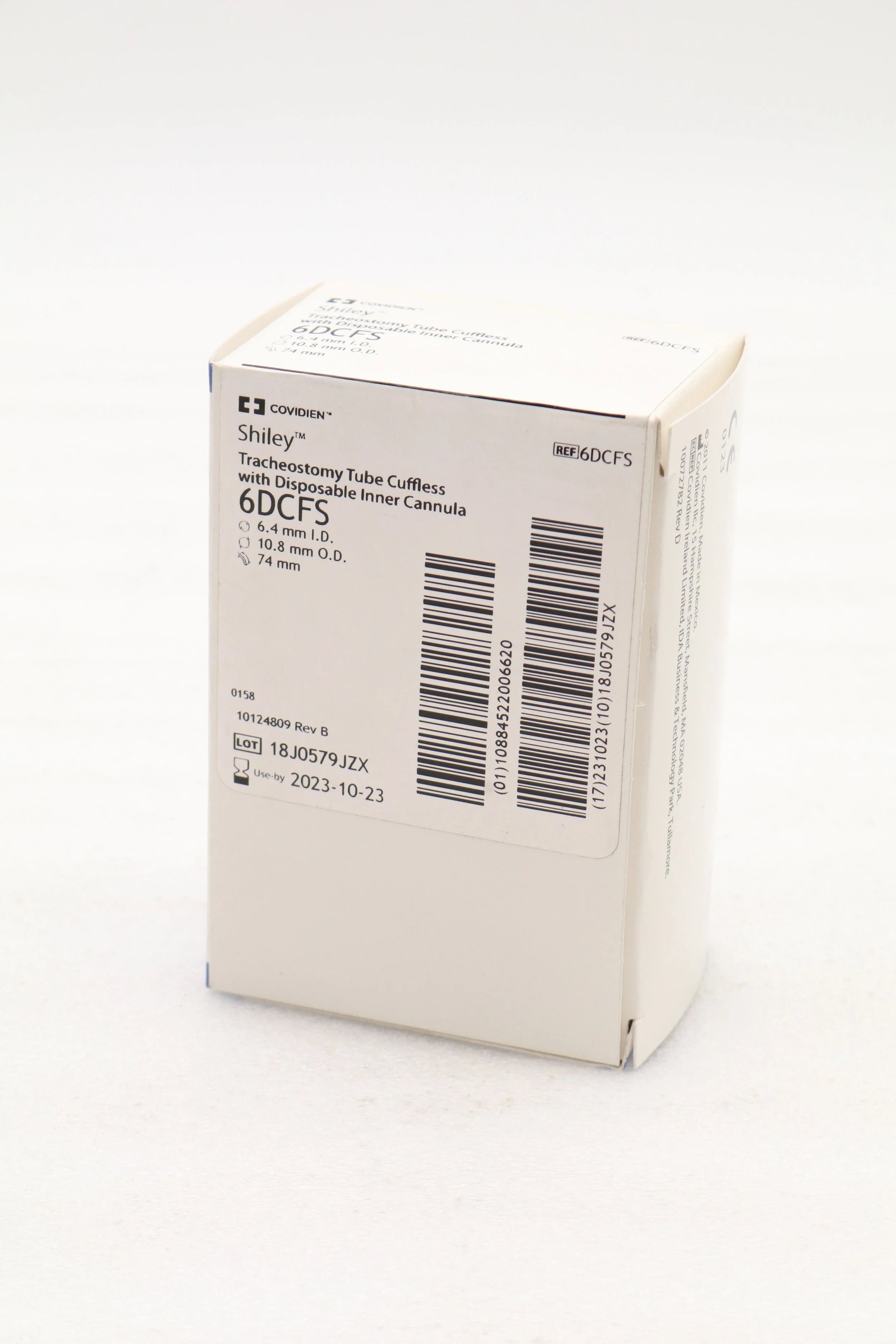 Covidien | 6DCFS | Shiley Cuffless Tracheostomy Tube, Cuffless w/DIC 6.4mm