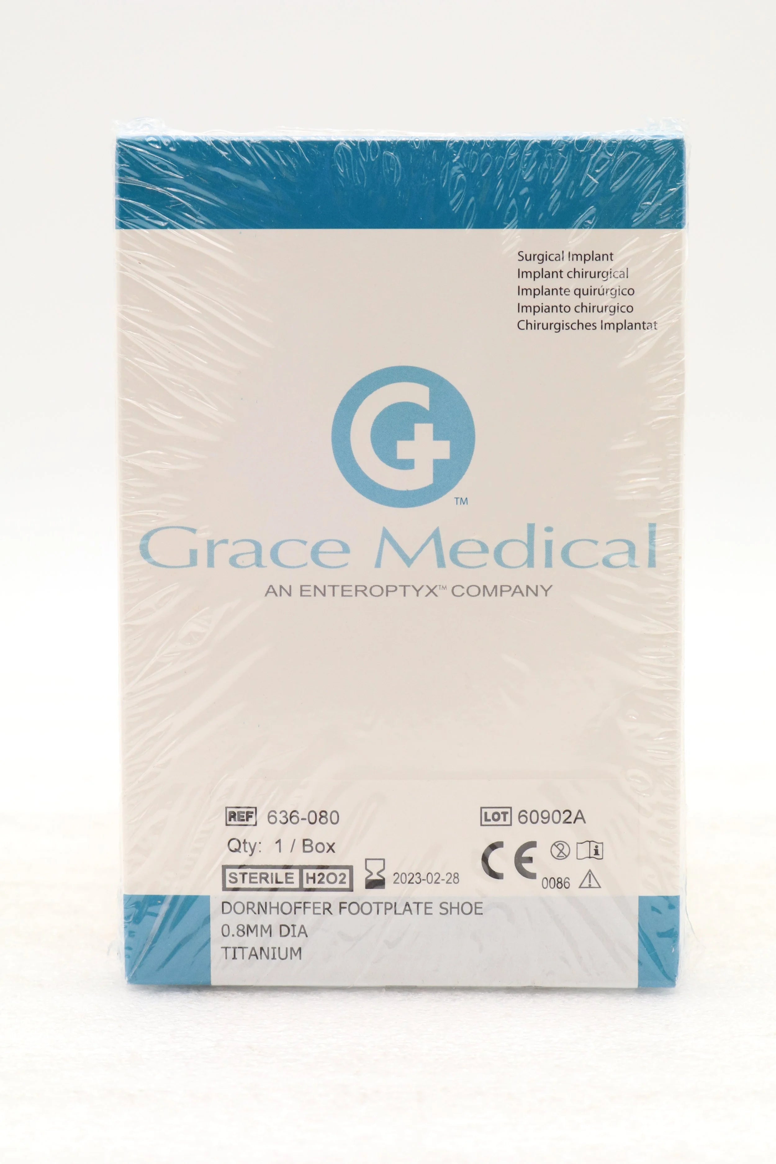 Grace Medical | 636-080 | DORNHOFFER FOOTPLATE SHOE 0.8MM DIA TITANIUM