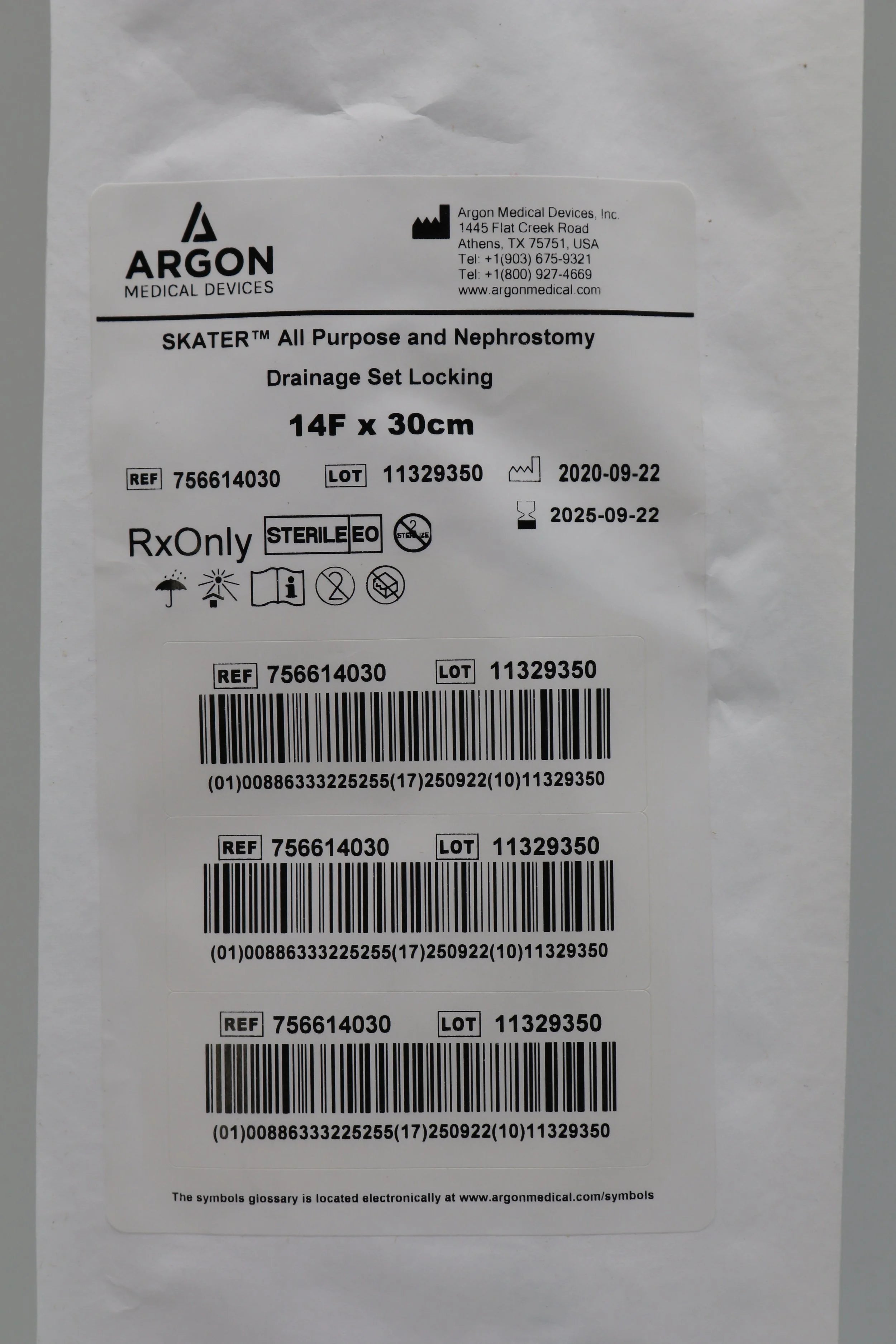 Argon Medical Devices | 756614030 | SKATER All Purpose and Nephrostomy Drainage Set Locking