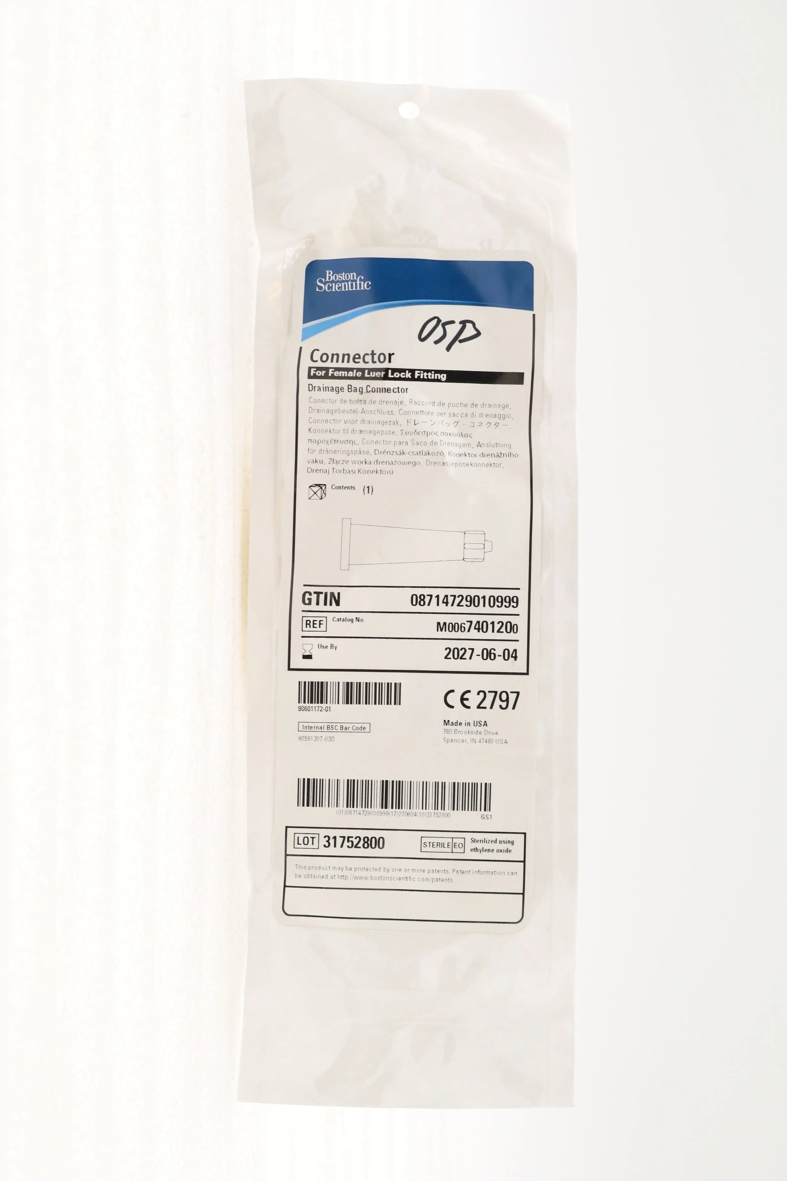 Boston Scientific | 740120 | Connection for Female Luer Lock Fitting to Drainage Bag
