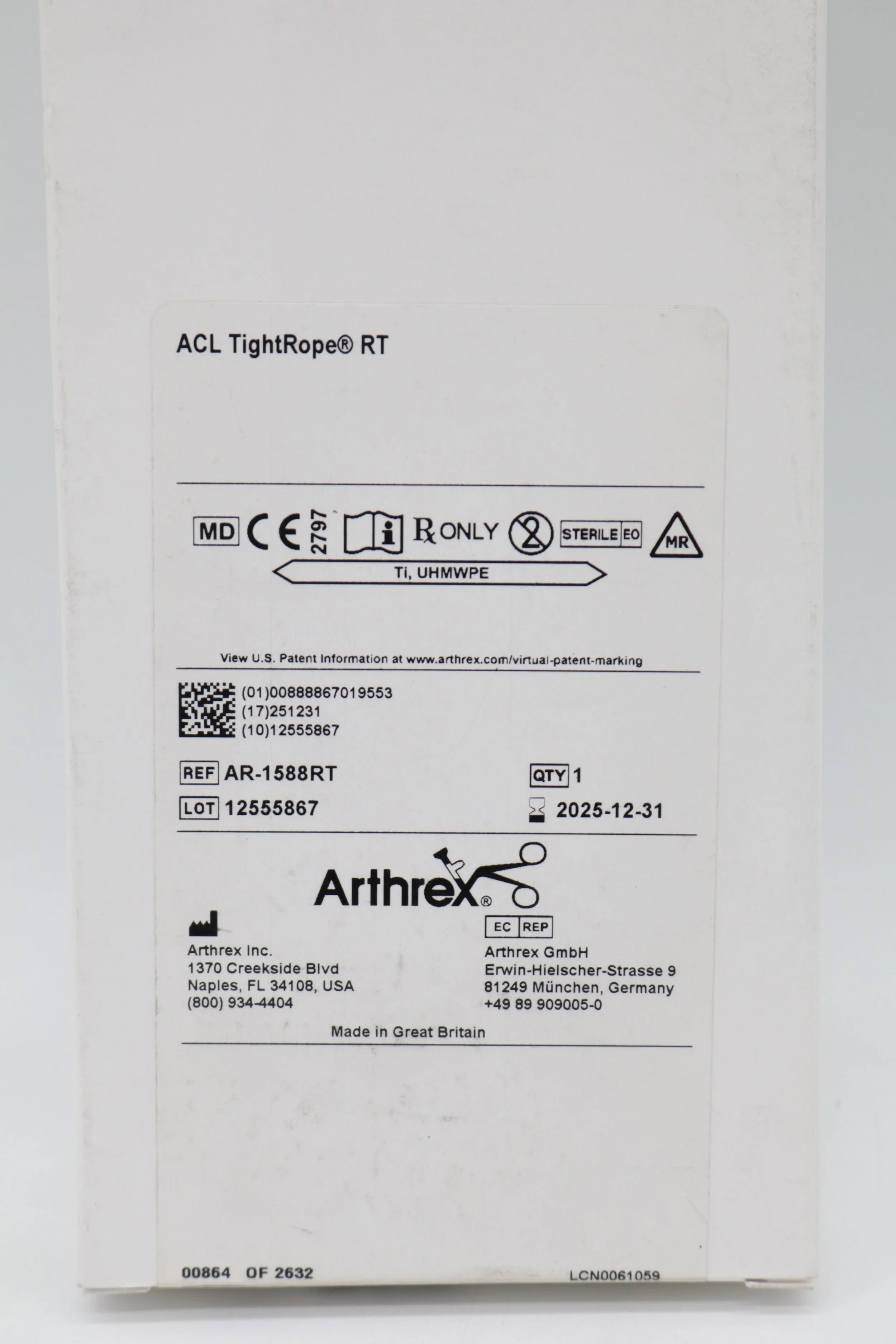 Arthrex | AR-1588RT | ACL TightRope RT