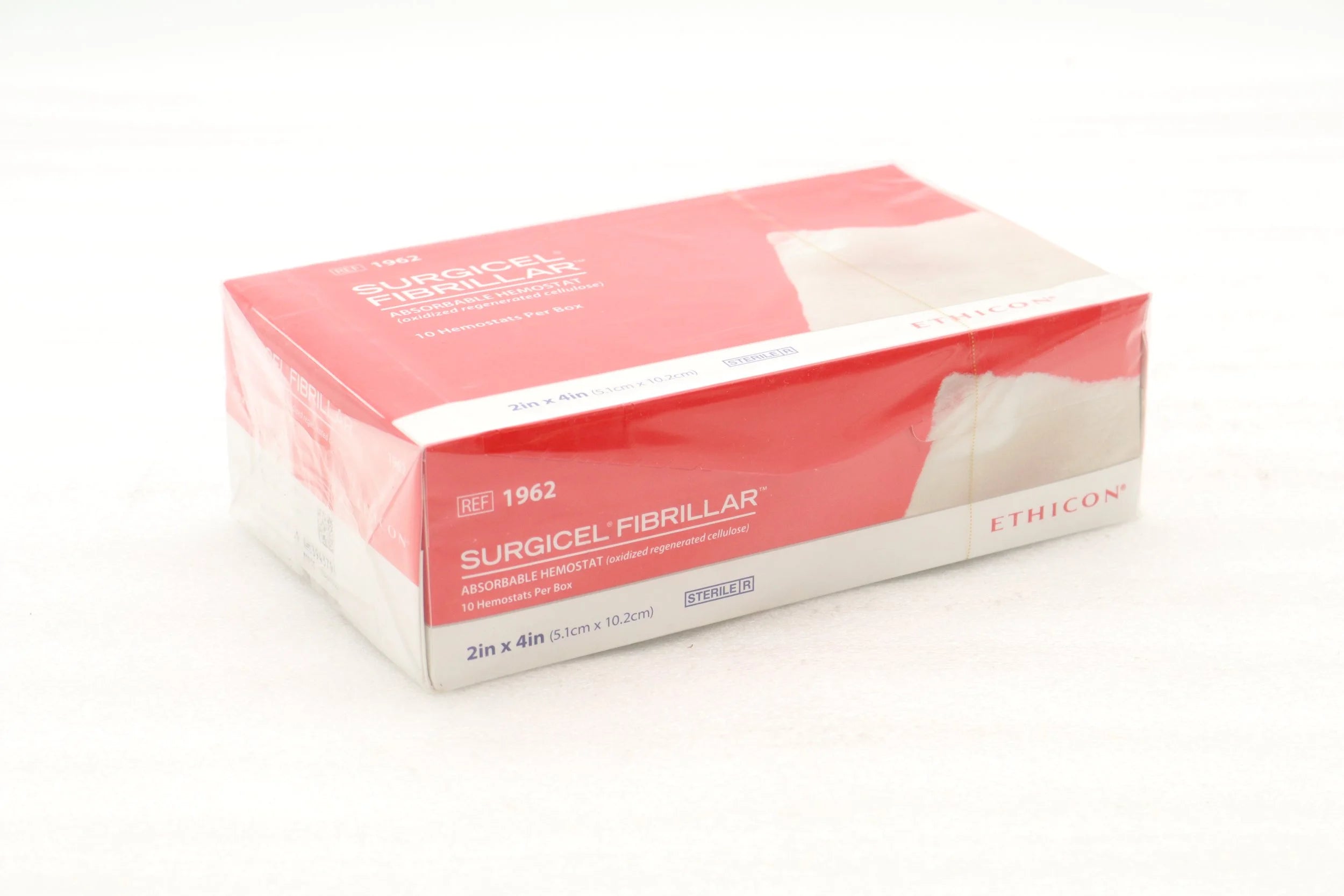 Ethicon | 1962 | Surgicel Fibrillar Absorbable Hemostat 2.0in X 4.0in 5.1cm X 10.2cm