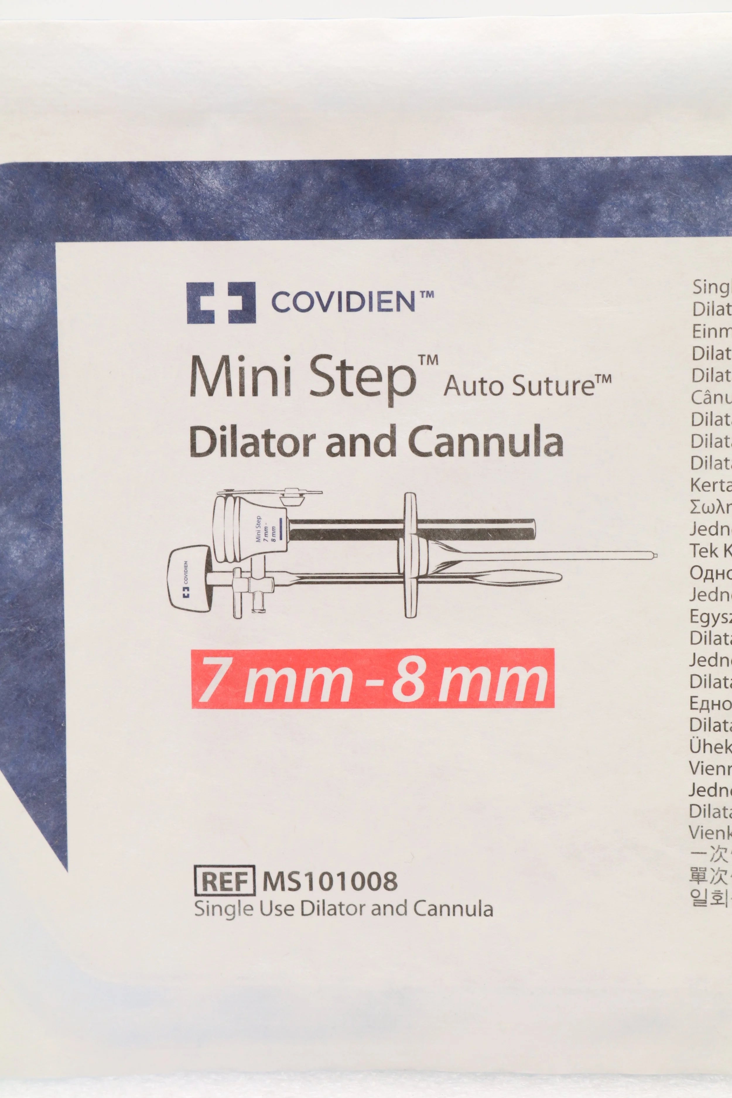 Covidien | MS101008 | Bladeless Trocar, 7/8 mm Size, 7/8 to 5 mm Reducer Size, with Radially Expandable Sleeve