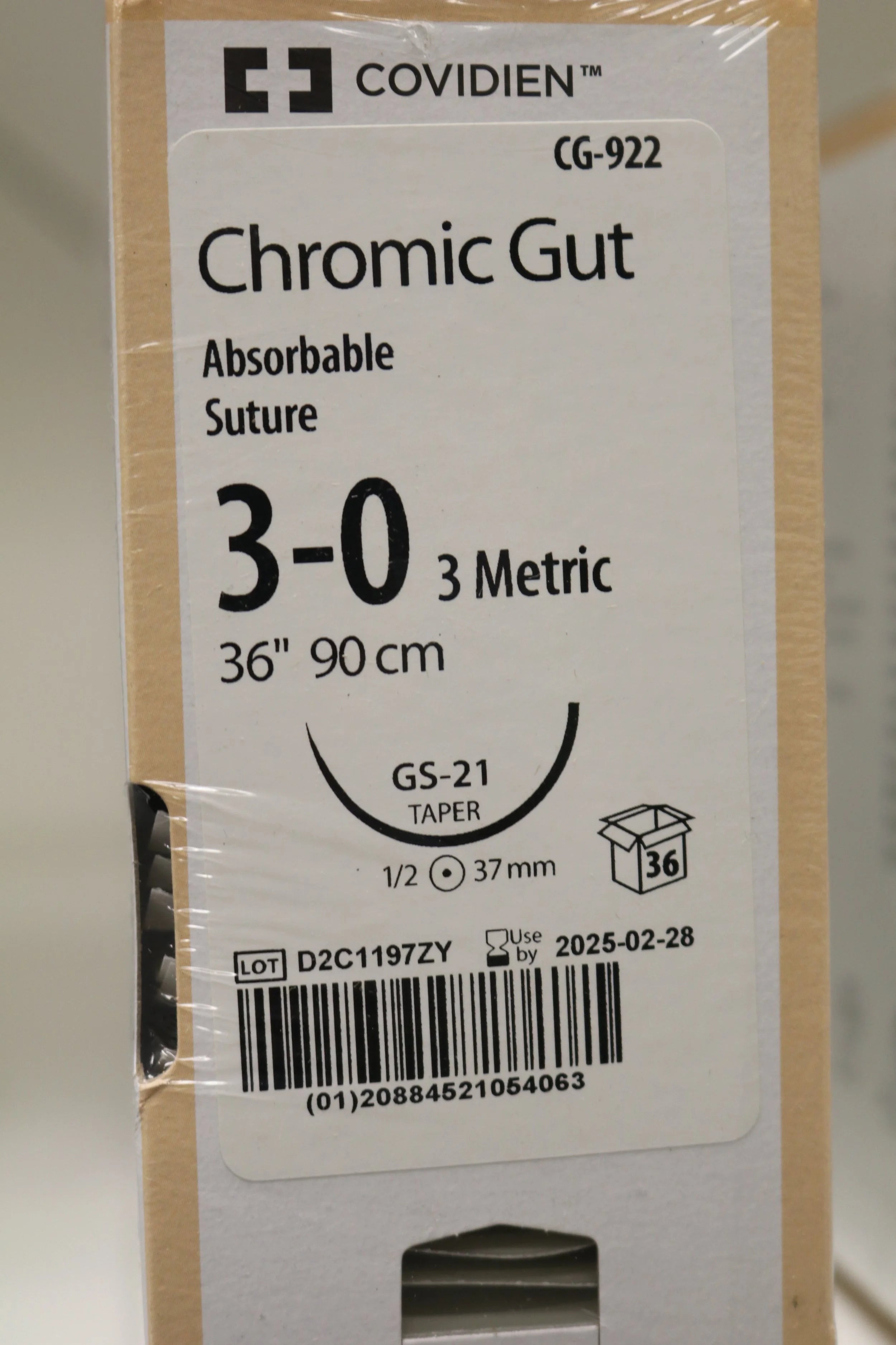 Covidien | CG-922 | Chronic Gut Absorbable Suture 2 6 Metric 30" 75cm