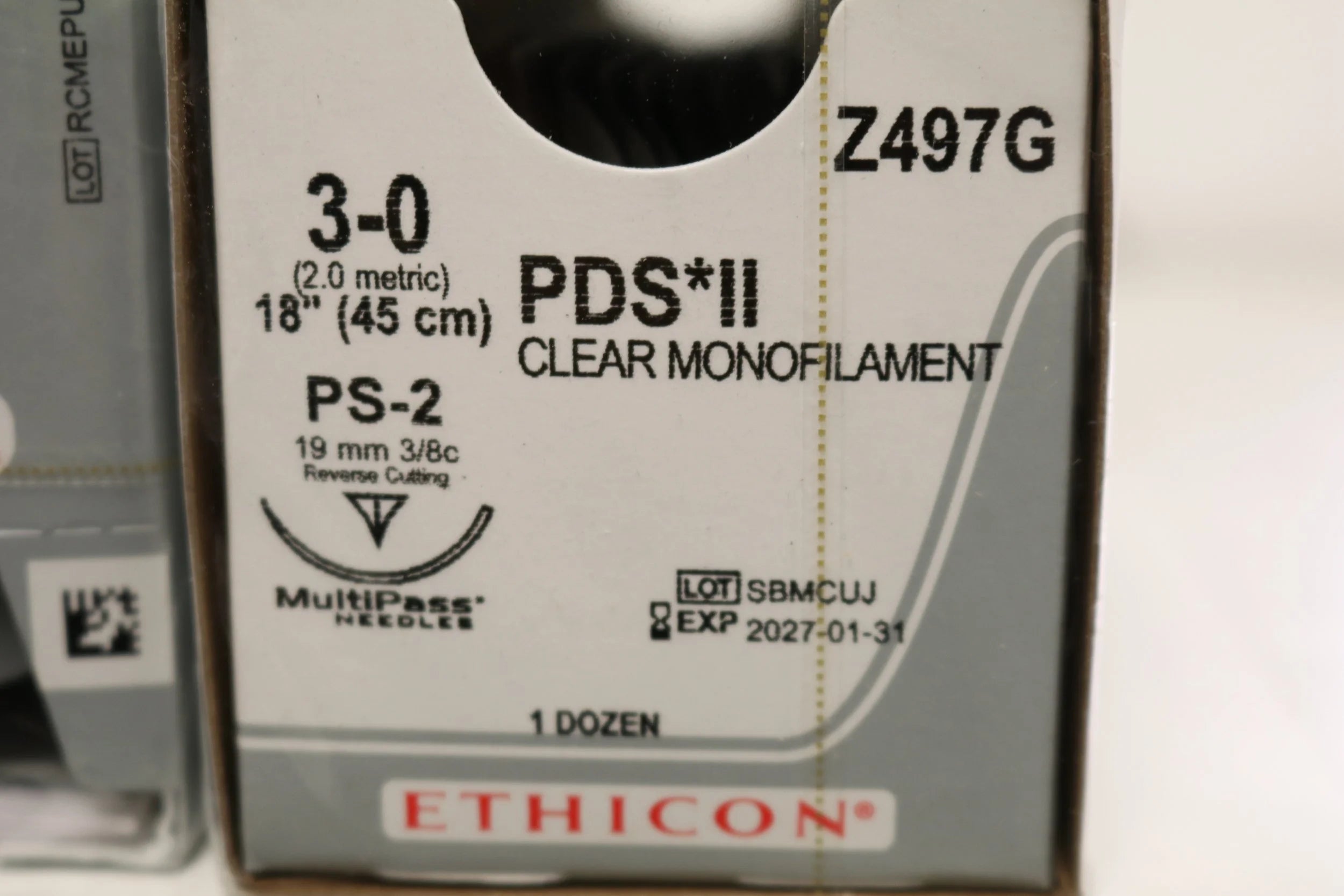 Ethicon | Z497G | PDS*II CLEAR MONOFILAMENT 18" (45 cm)
