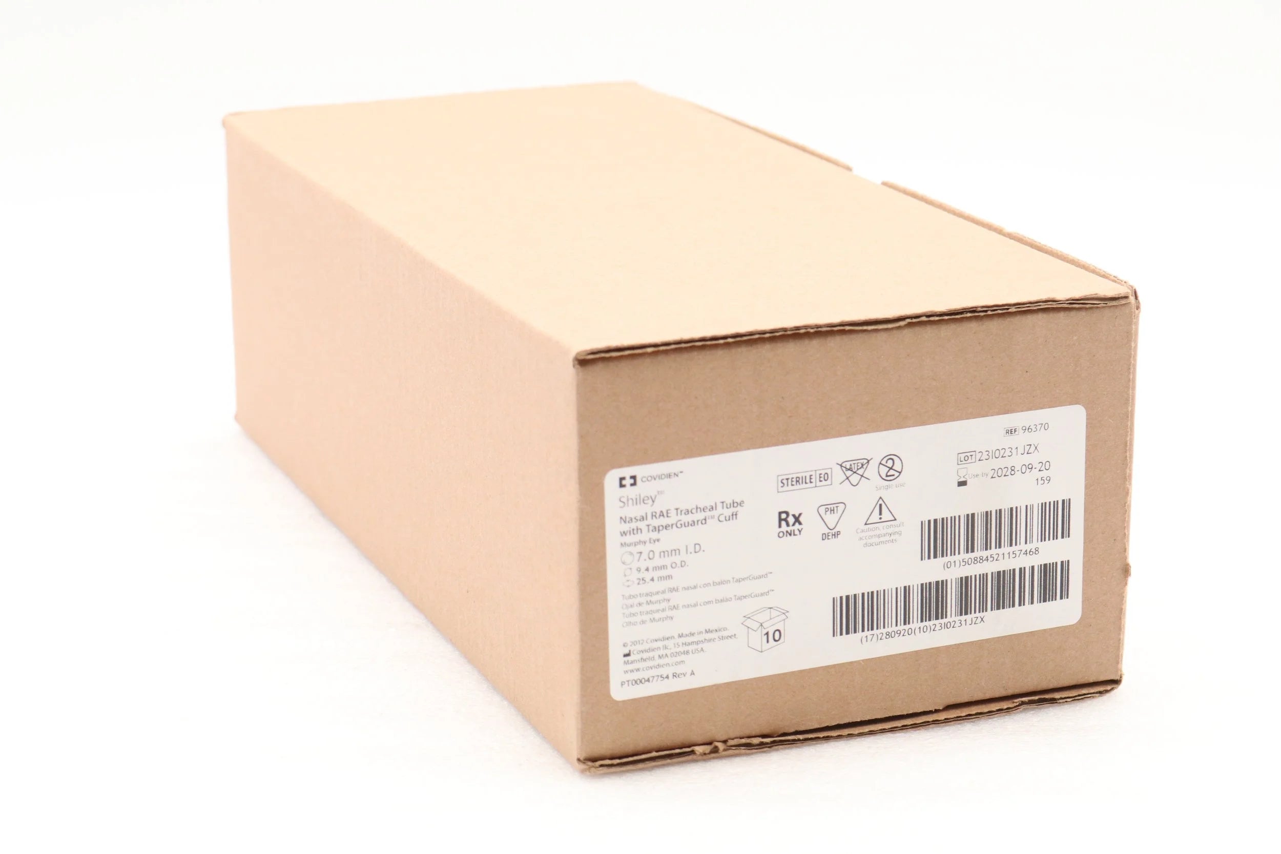 Covidien | 96370 | Shiley Nasal Rae Tyrachael Tube W Taperguard Cuff 7.0mm