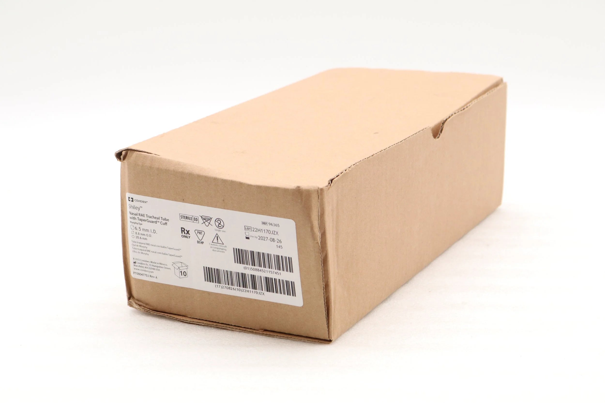 Covidien | 96365 | Shiley Nasal RAE Tracheal Tube w/TaperGuard , Murphy Eye, 6.5mm I.D.