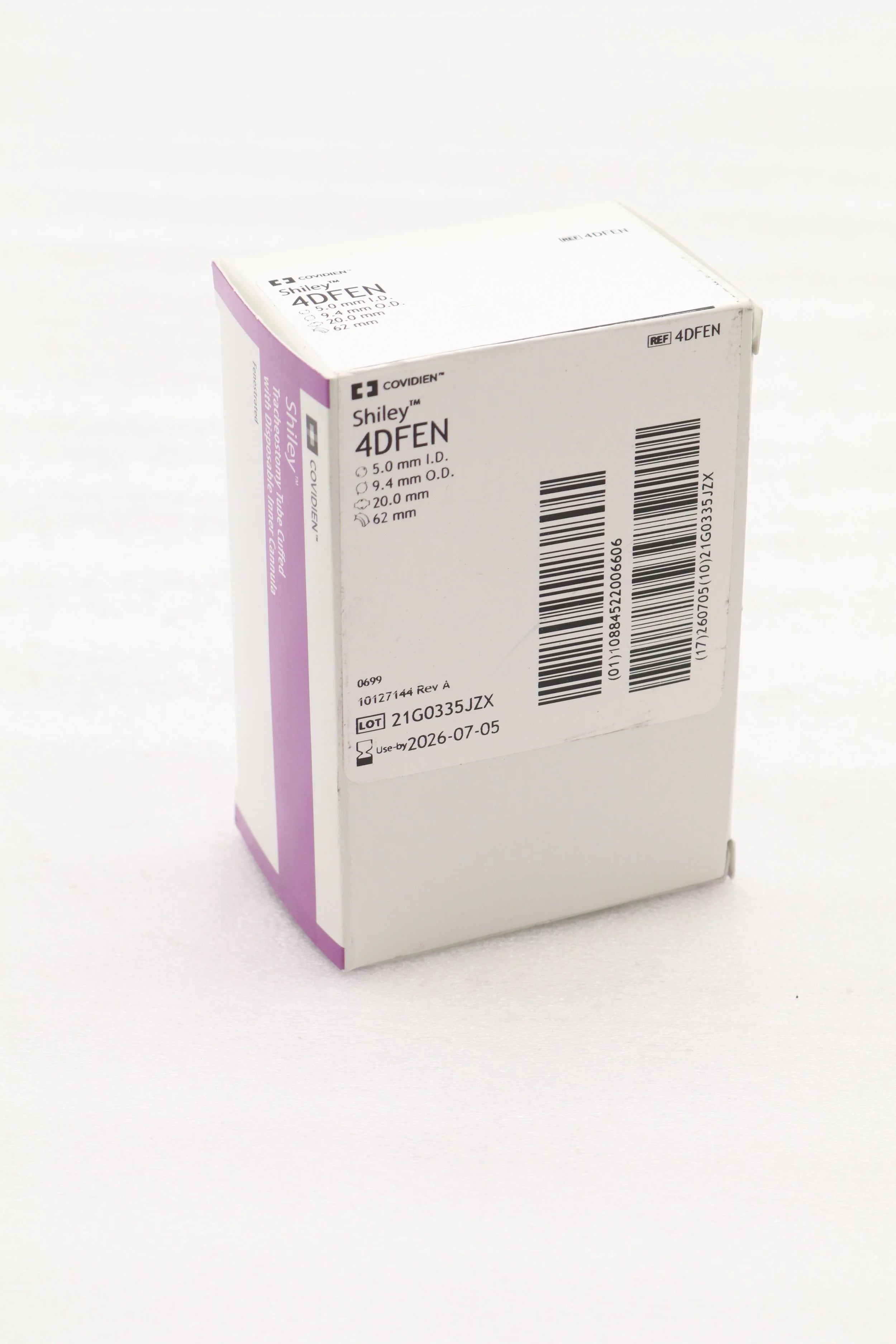 Covidien | 4DFEN | Shiley Tracheostomy Tube, Cuffed, Fenestrated w/DIC 5.0mm