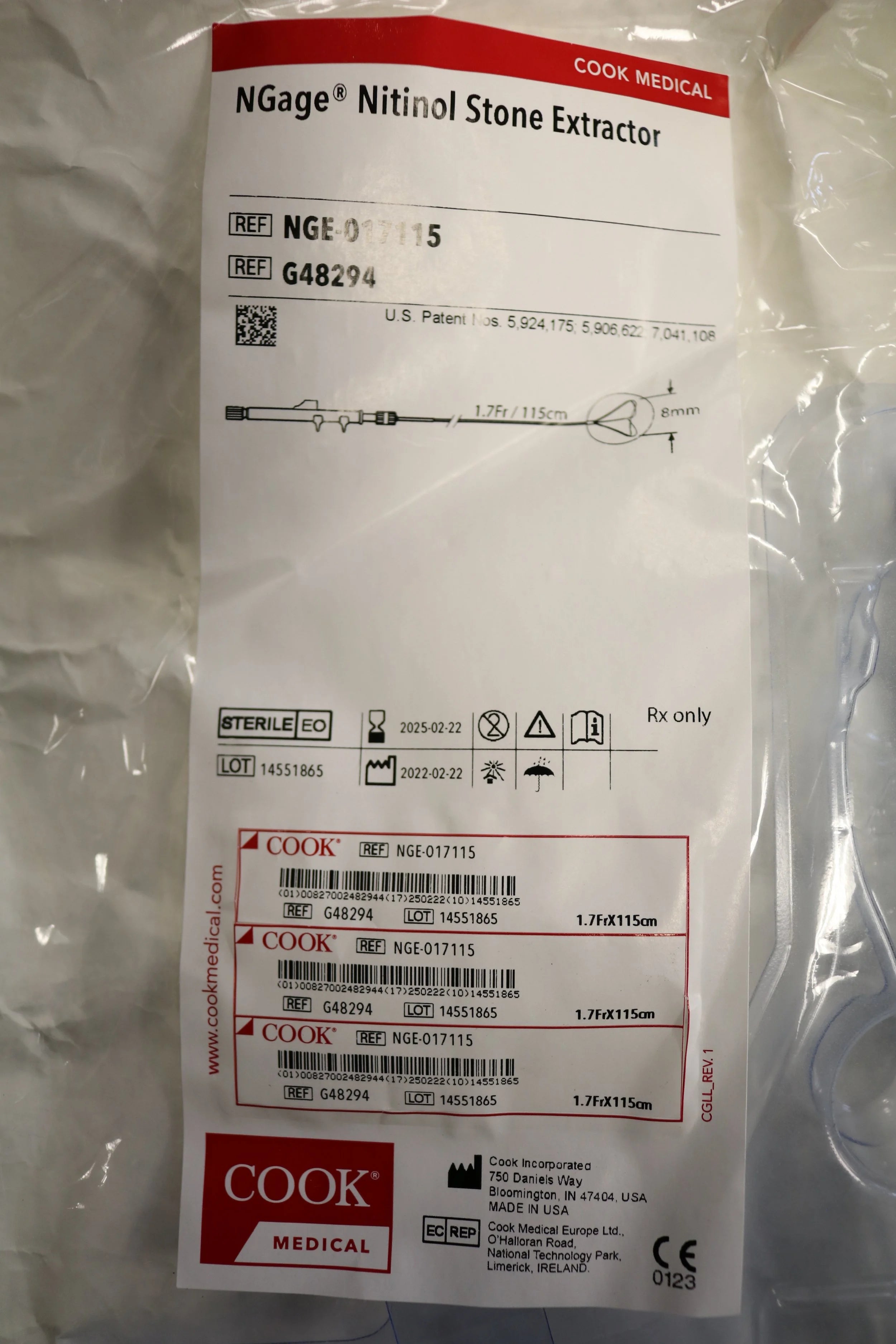 Cook Medical | NGE-017115 | NGage Nitinol Stone Extractor