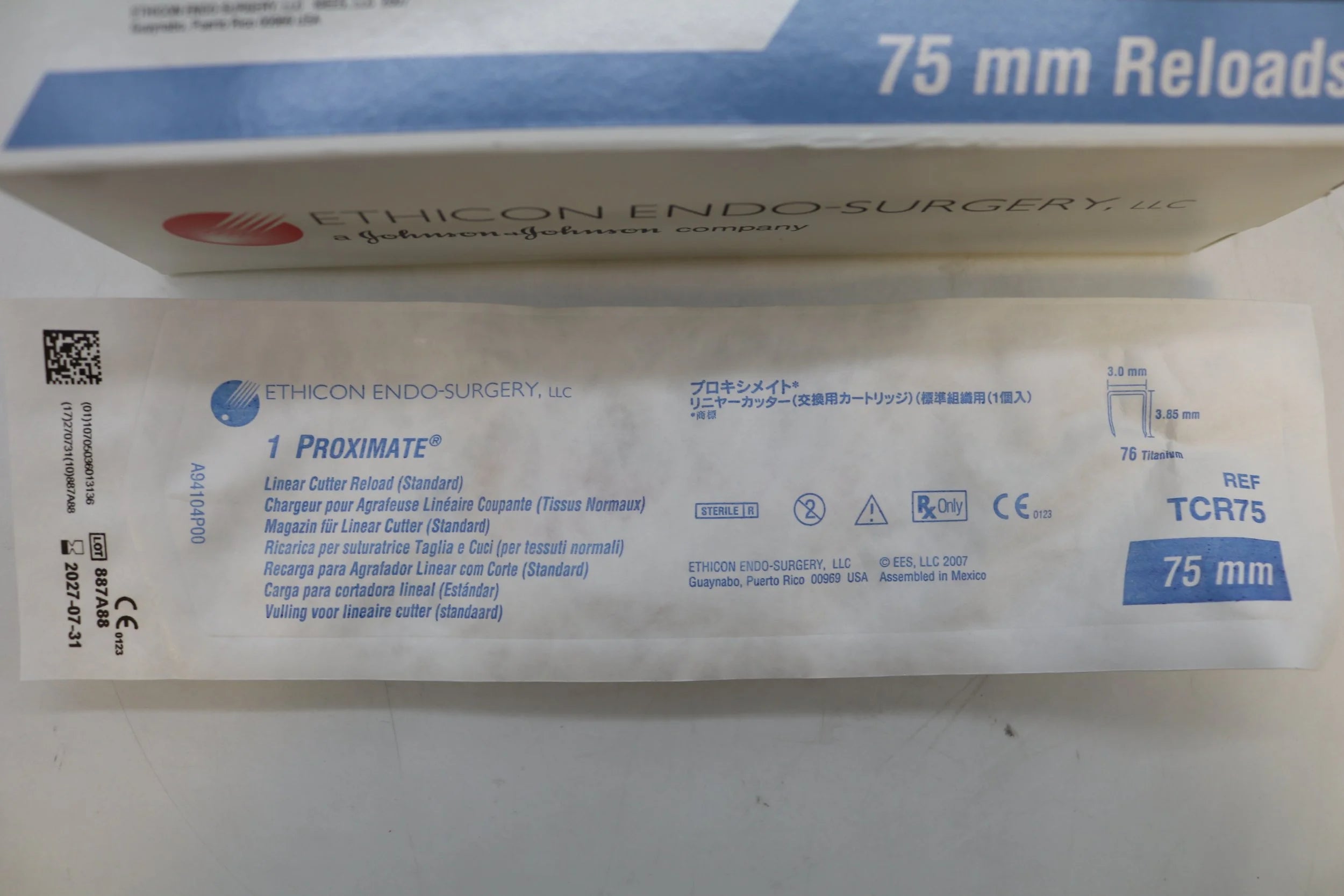Ethicon | TCR75 | Linear Cutter Reloads Standard 75mm Reloads