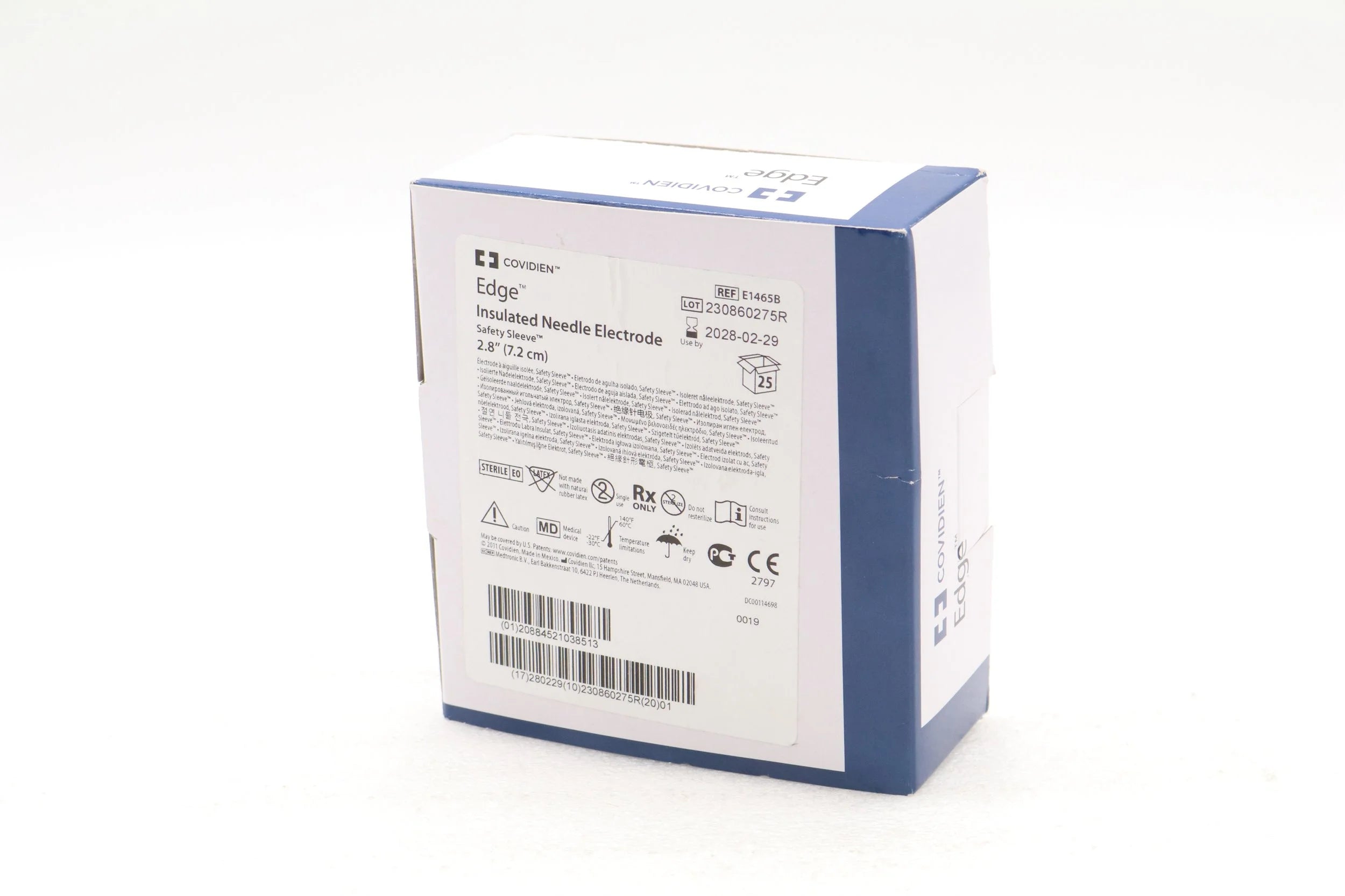 Covidien | E1465B | Insulated Needle Electrode, 2.8 in. Size, Stainless Steel, Sterile, Disposable, Provide Performance Beyond