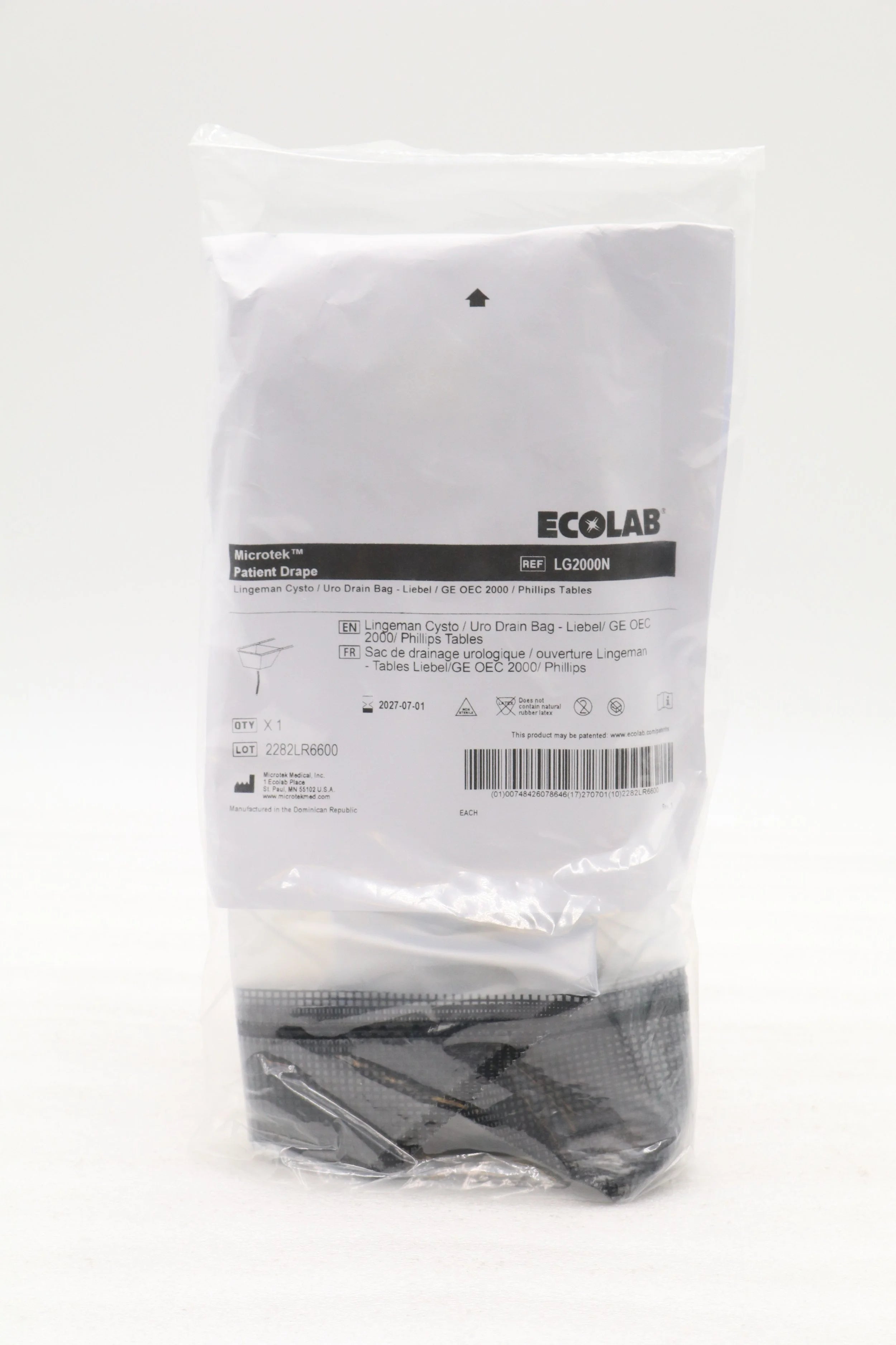Microtek | LG2000N | Ecolab Bag for GE 2000/LIEBEL / PHILLIPS Tables - Lingeman Cysto Drain Bag for Liebel