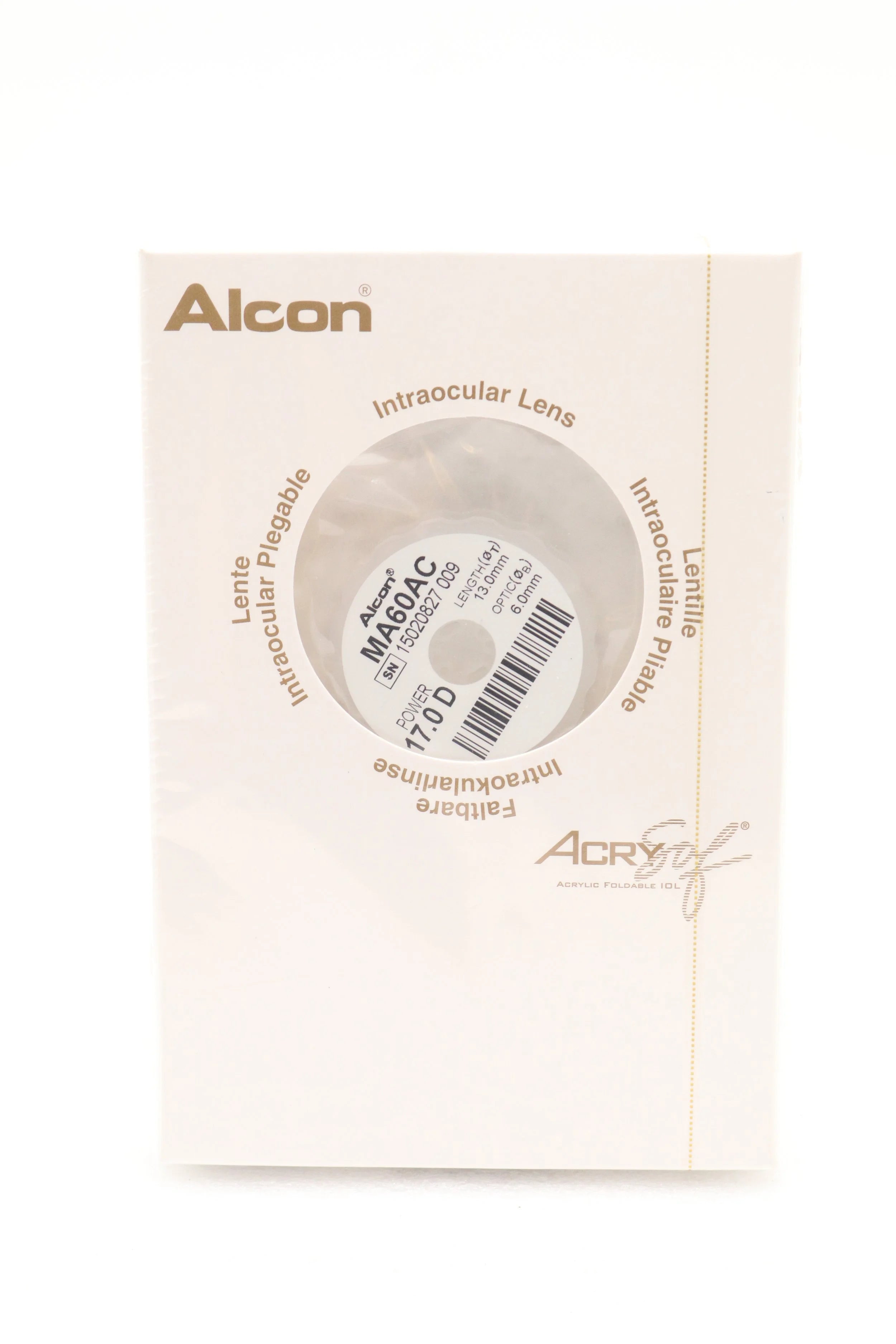 Alcon | MA60AC17.0D | MA60AC 17.0D Intraocular Lens Acrysof Acrylic Foldable