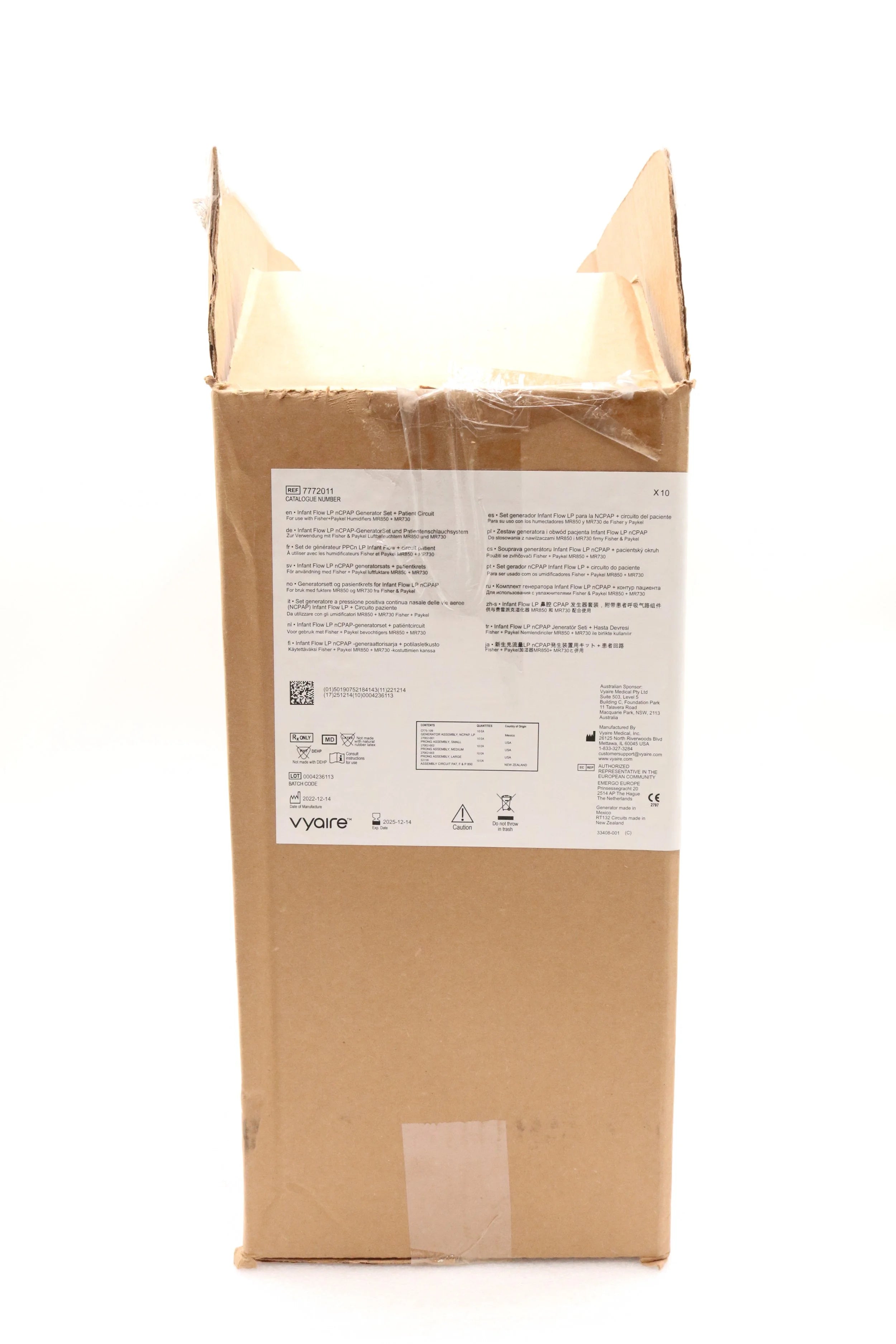 Vyaire Medical | 7772011 | KIT CIRCUIT CPAP INFANT FLOW LP W/RT132 GENERATOR SINGLE-PATIENT USE