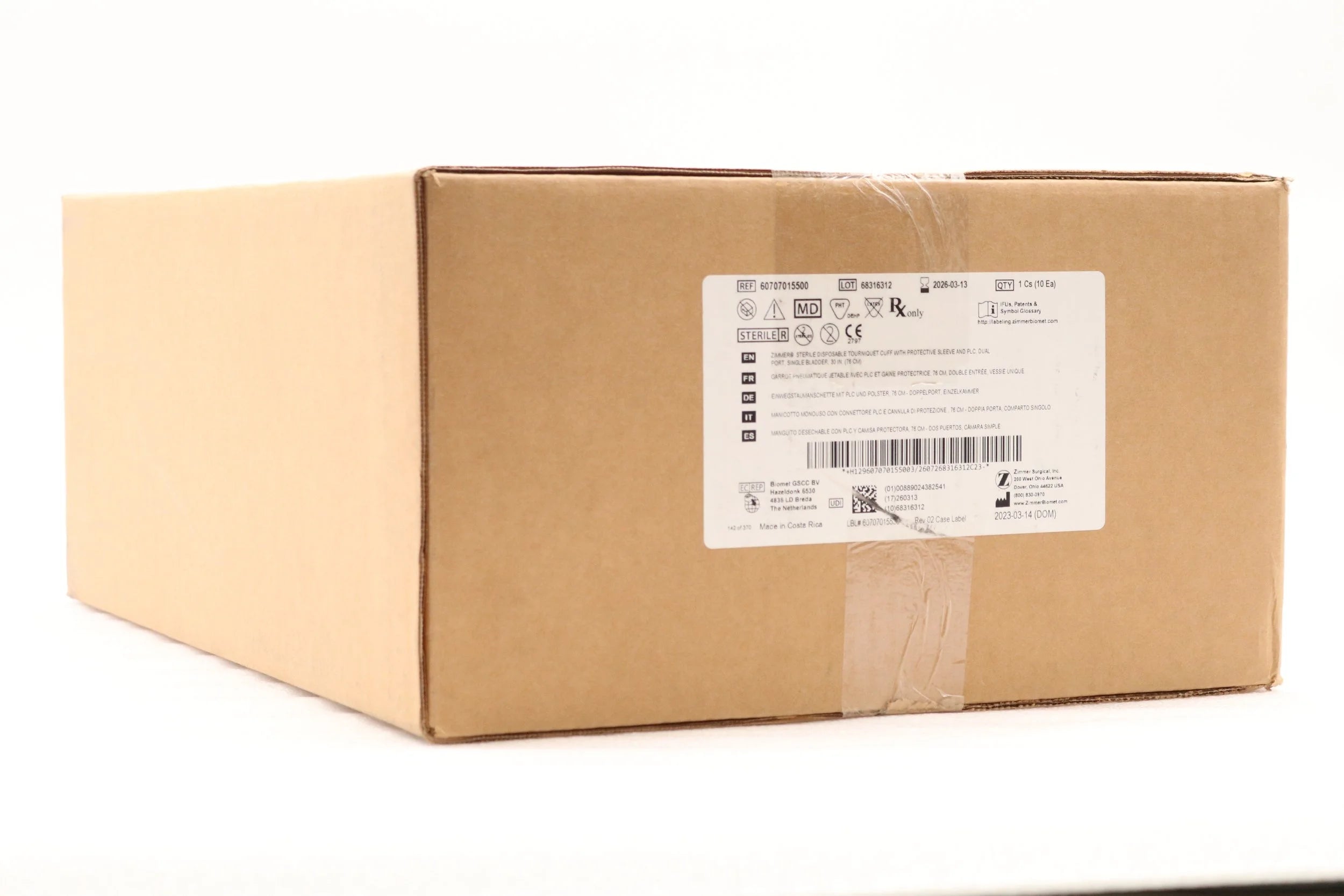 Zimmer Biomet | 60707015500 | 30" Tourniquet Cuff w/Sleeve, Dual Port, Single Bladder, PLC