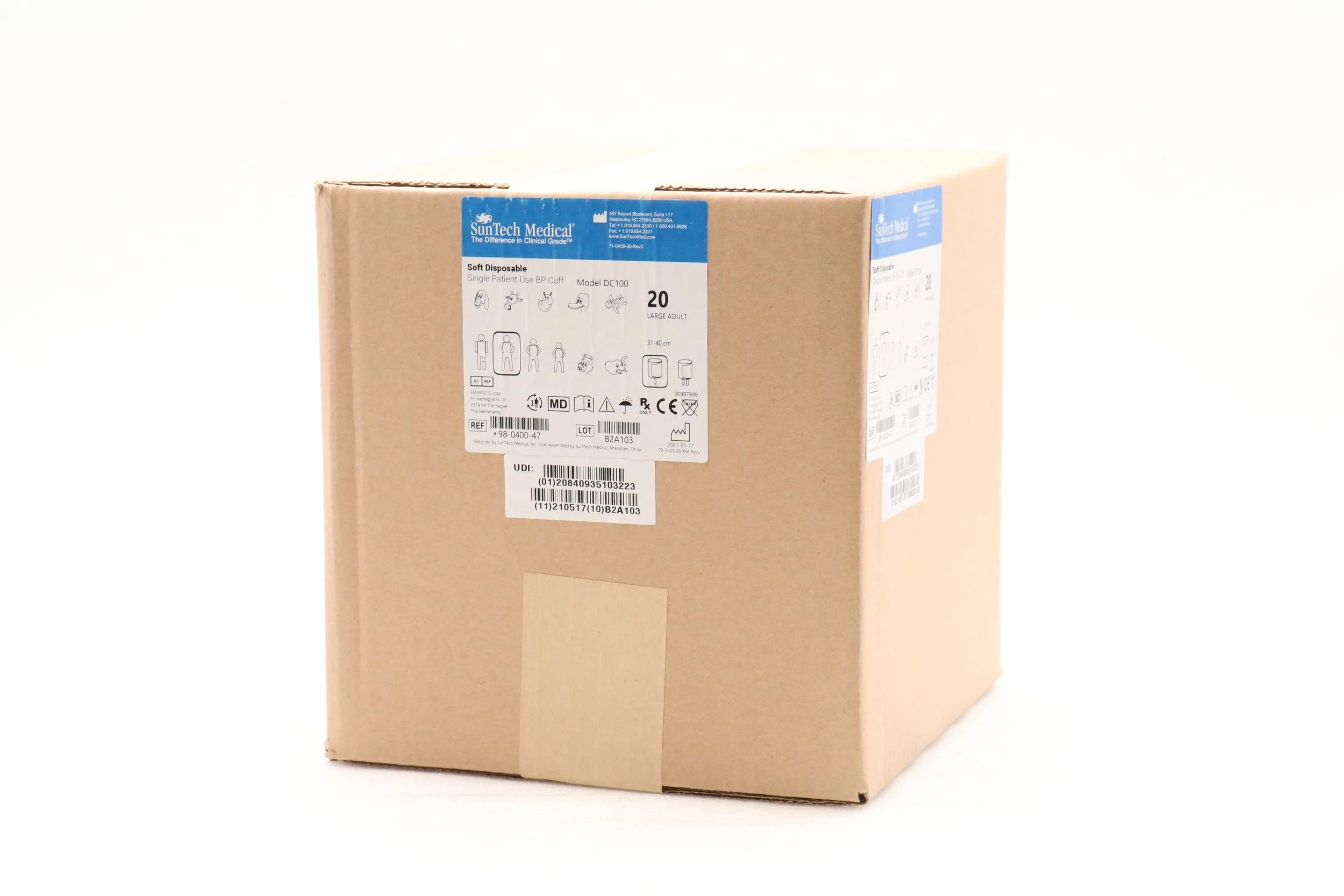 SunTech Medical | 98-0400-47 | DC100 Disposable Blood Pressure Cuffs - Large Adult, 31-40CM