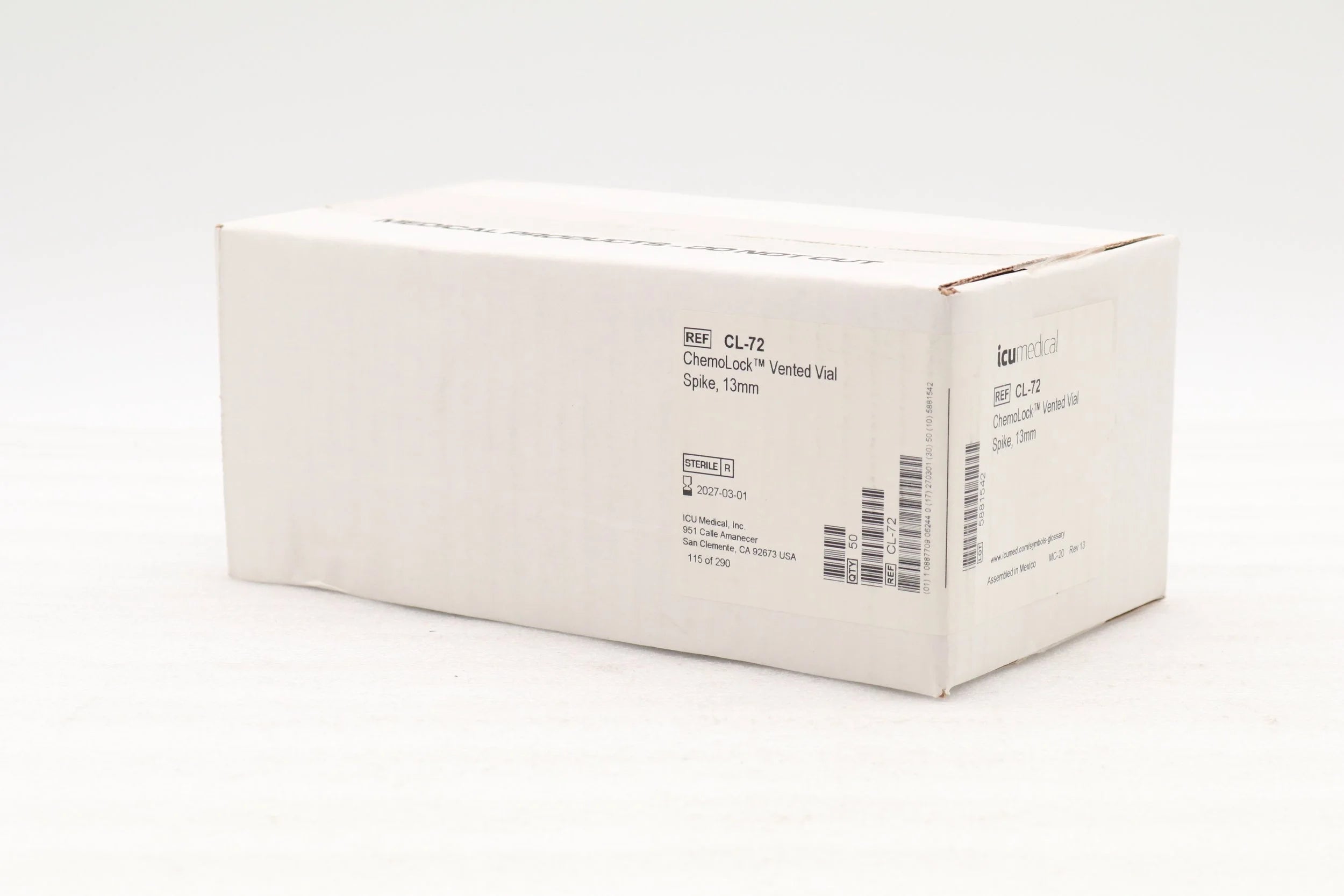 ICU Medical | CL-72 | SPIKE, VIAL CHEMOLOCK VENTED 13MM