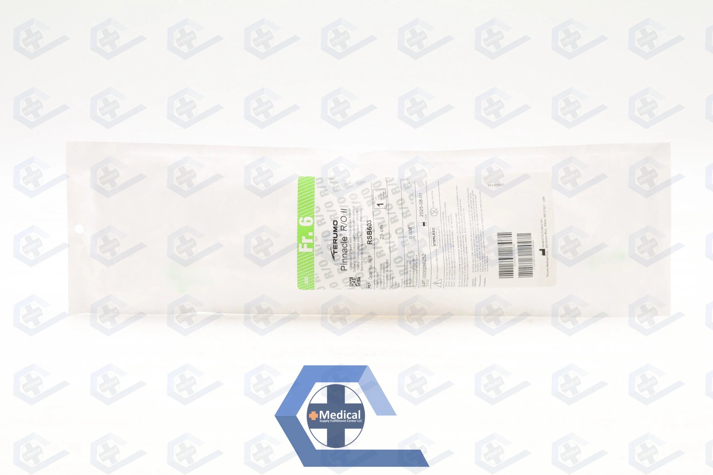 Terumo | RSB603 | Pinnacle R/O II Introducer Sheath 6F x 25cm