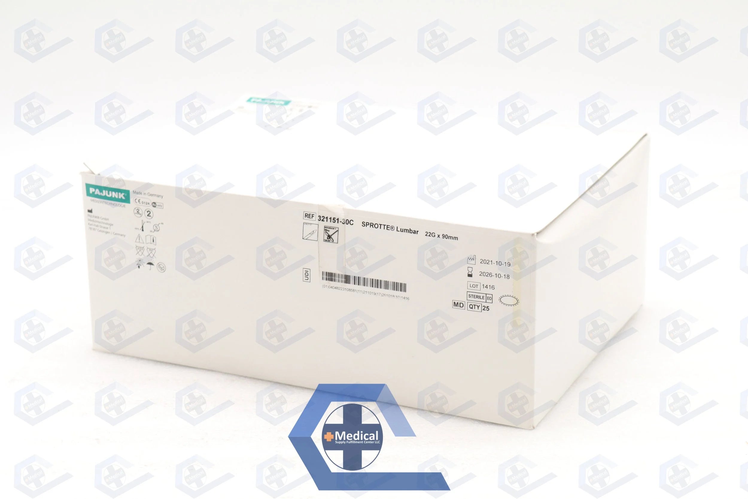 Pajunk | 321151-30C | Sprotte Lumbar Needle w/Wings 22G x 90mm w/30mm Introducer