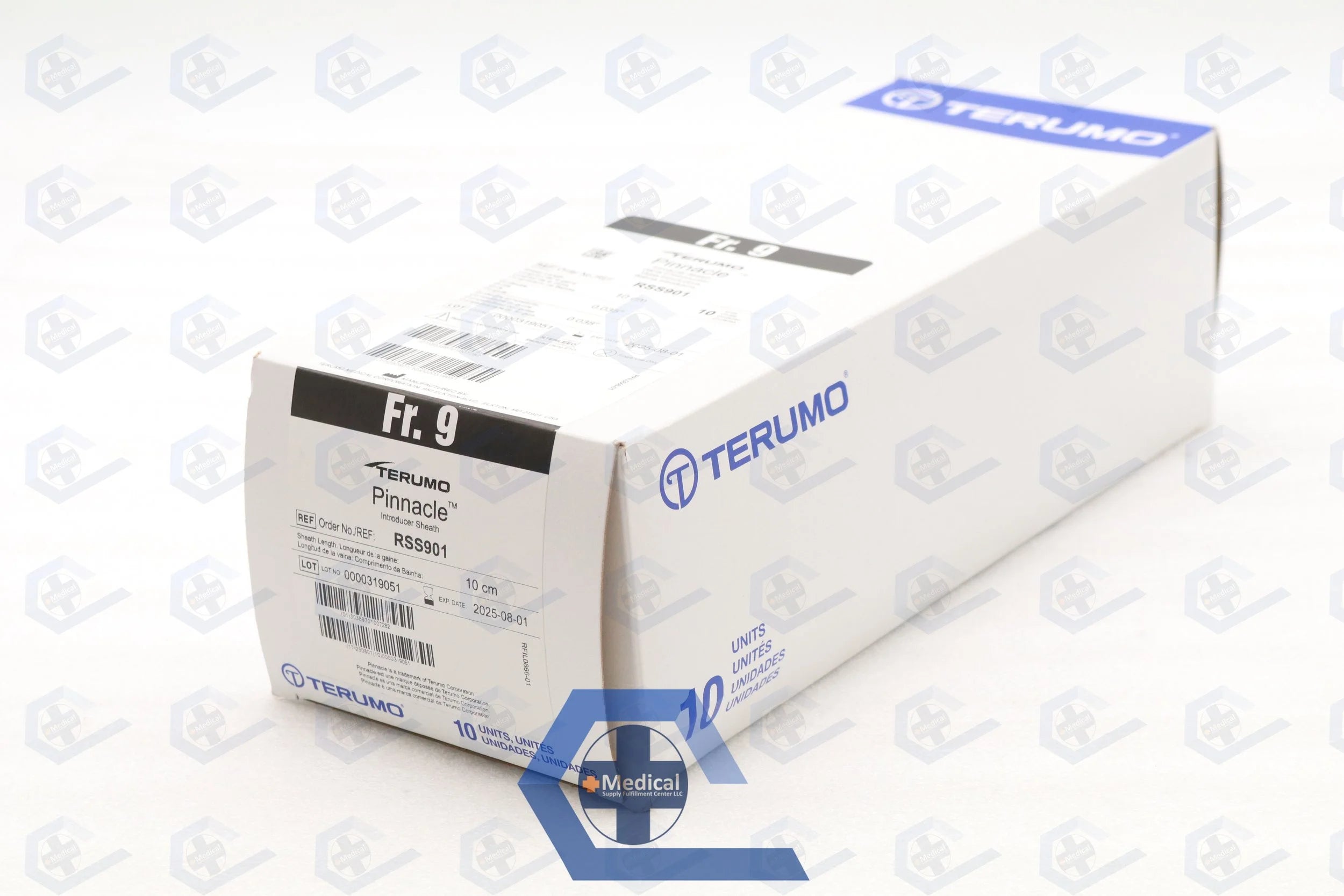 Terumo | RSS901 | PINNACLE Introducer Sheath Peripheral Applications 9Fr., 10cm x 0.038", Mini Guidewire Diameter 0.035"