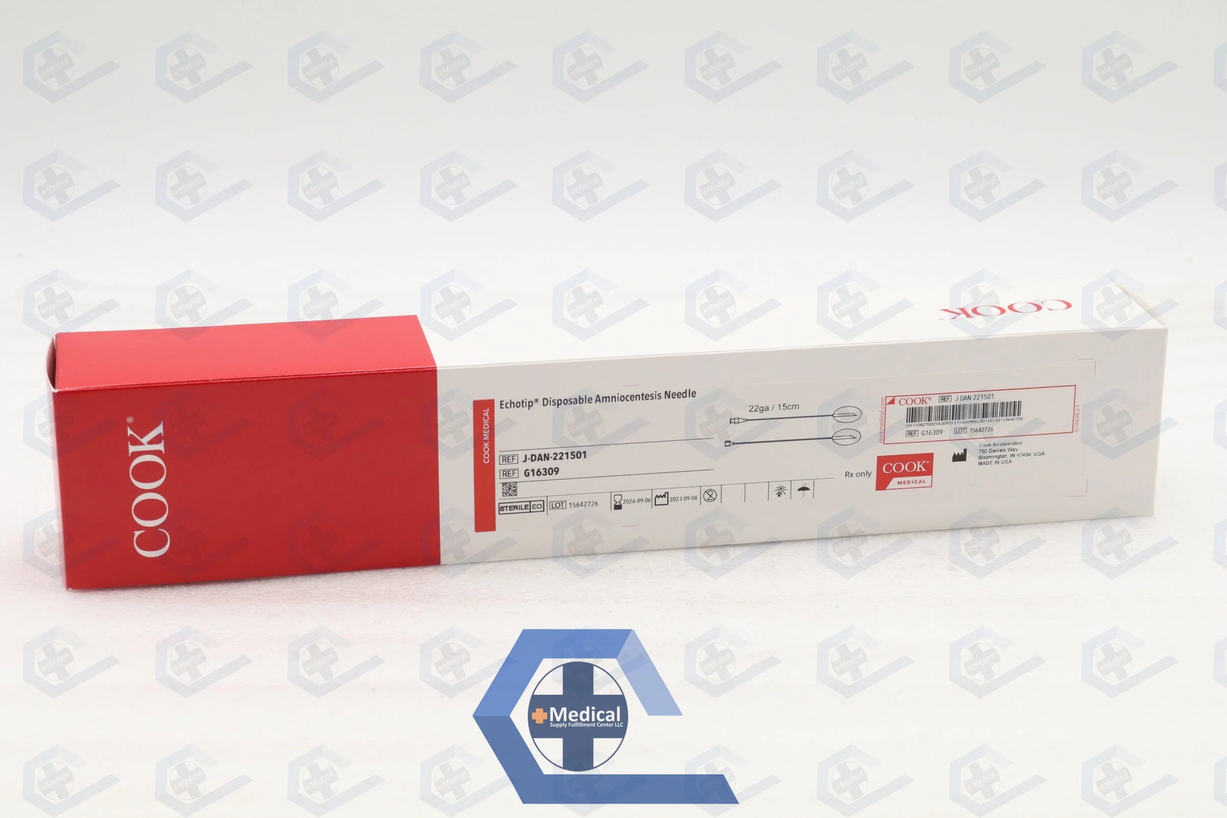 Cook Medical | G16309 | Amniocentesis Needle, 22G, 15 cm Length, Sterile, Disposable, Without Sideport